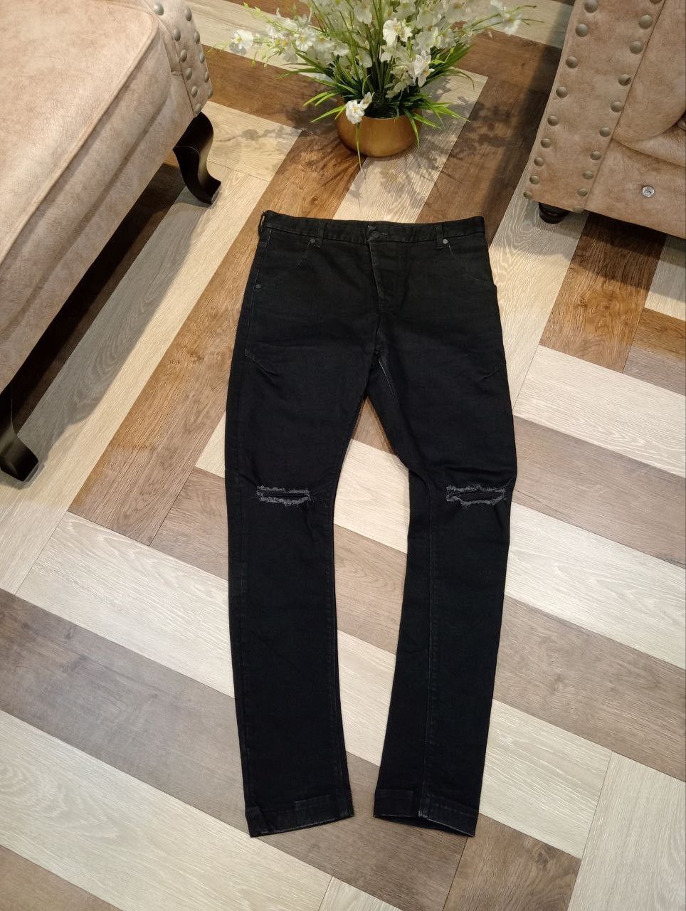 RIPVANWINKLE RIPVANWINKLE JAPAN BLACK CURVE STRETCH PANTS Size US 34 / EU 50 - 1 Thumbnail