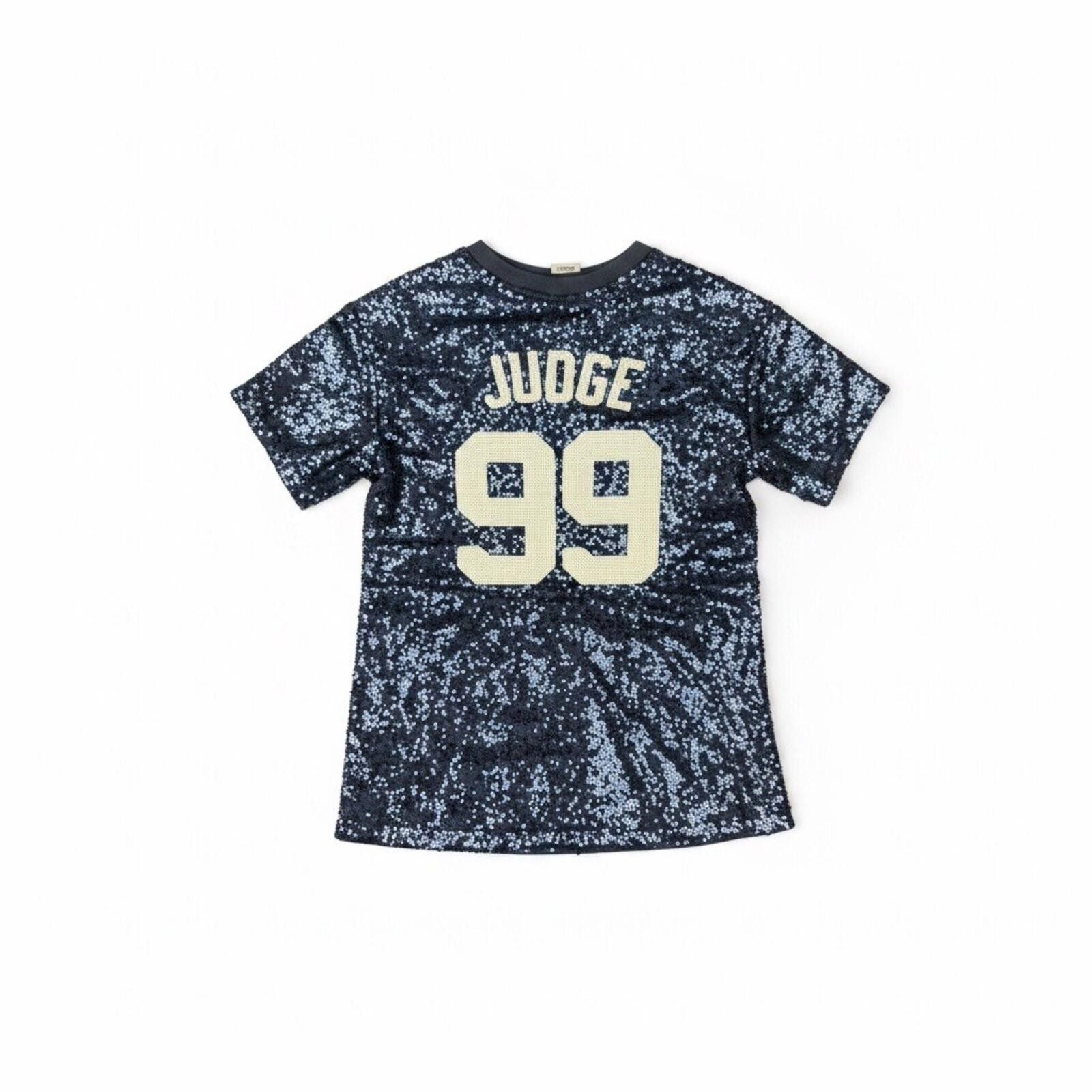 MLB Aaron Judge New York Yankees Youth Girls Blue Sequin V-Neck Size ONE SIZE - 3 Thumbnail
