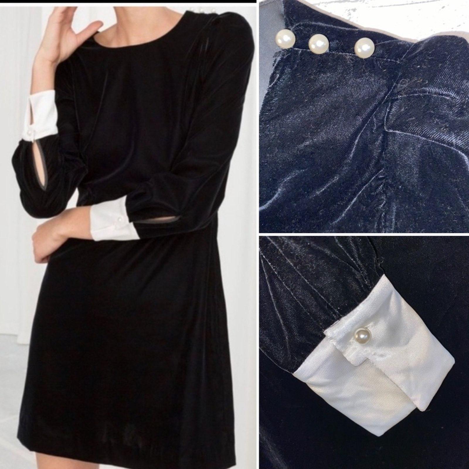 & Other Stories NEW & Other Stories Paris Atelier Velvet Cuff Dress XS NWT Size XS / US 0-2 / IT 36-38 - 1 Thumbnail