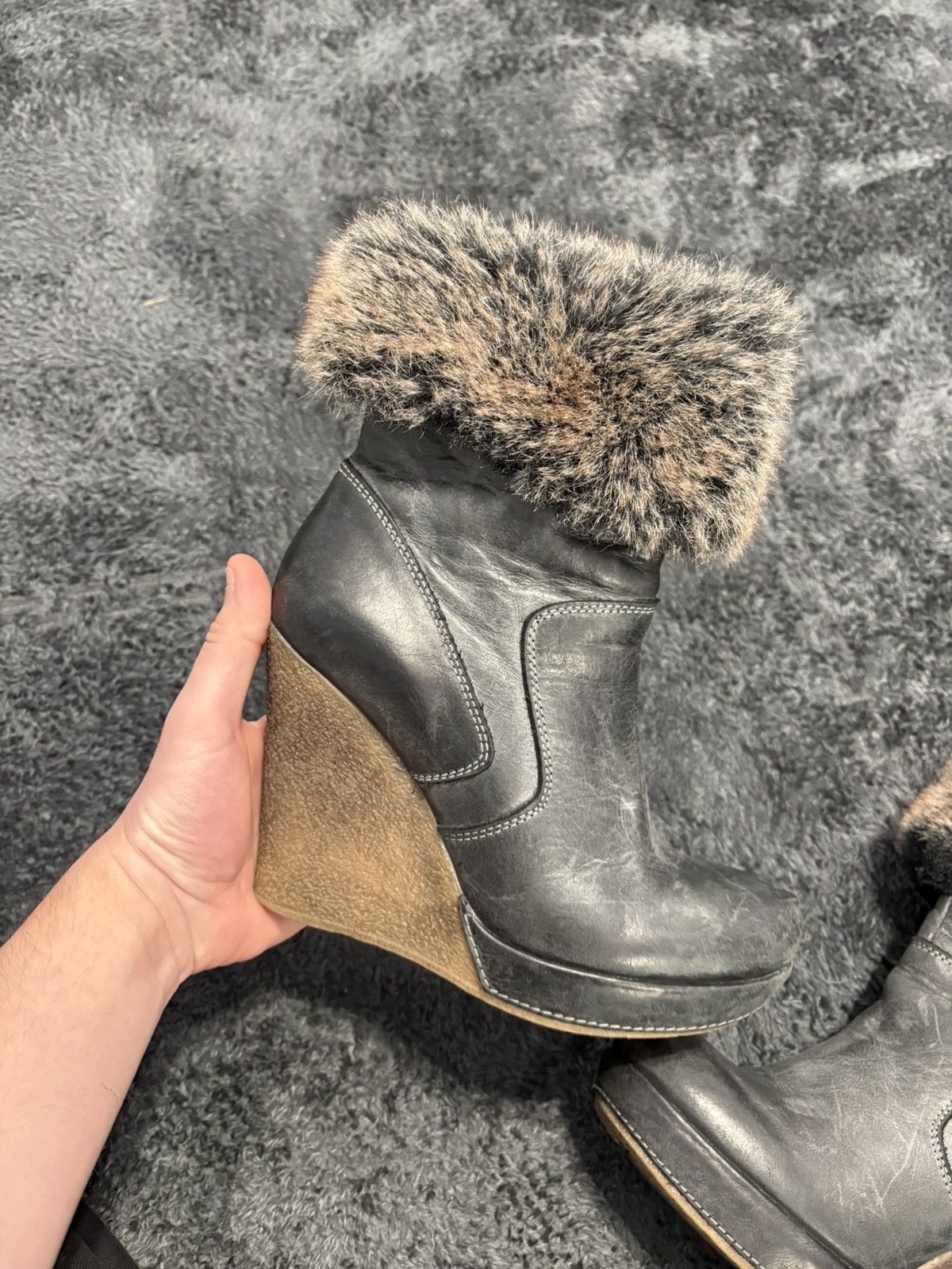 Isabel Marant Vintage Isabel Marant Style Fur Heels Boots Size US 8 / IT 38 - 5 Thumbnail