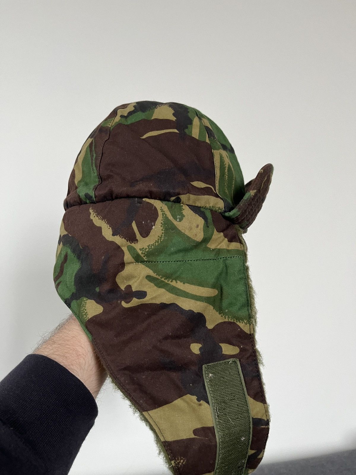 Vintage Kurt Cobain Style DPM Camo Trapper Hat Military Ushanka Size ONE SIZE - 6 Thumbnail