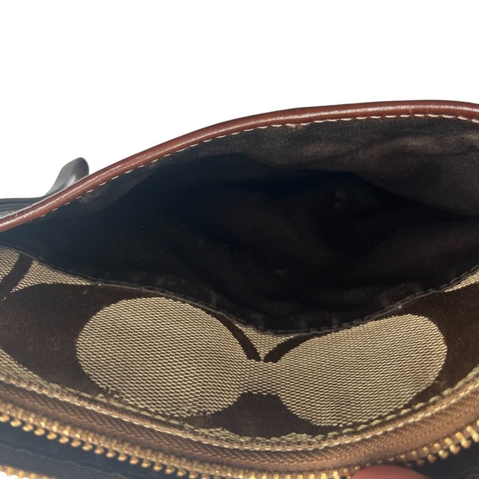 Coach Coach Brown Canvas Monogram Logo Crossbody Purse Travel Bag Size ONE SIZE - 4 Thumbnail