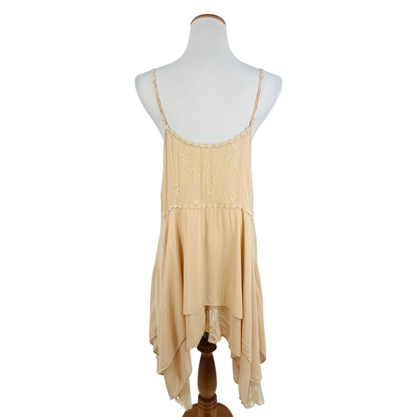 Free People RARE Free People Pieced Together Mini Slip Dress| Boho Indie Size L / US 10 / IT 46 - 8 Thumbnail