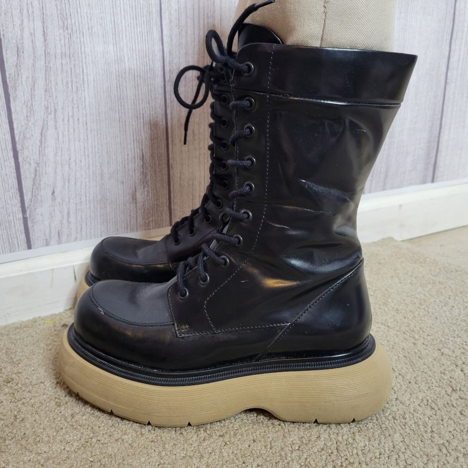 Asos ASOS Alicia Premium Leather Chunky Lace-up Boots, sz 37 Size US 7 / IT 37 - 5 Thumbnail