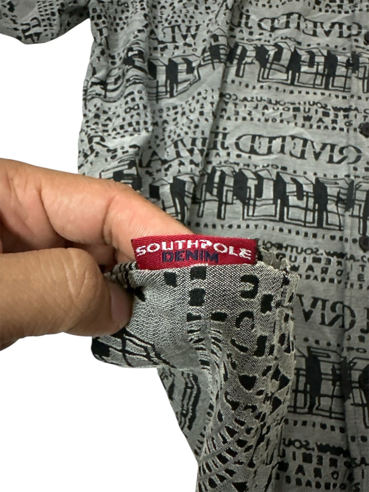 GOA 2000s Southpole Riveted Shirt Y2K Goa Lgb Kmrii Jnco Style Size US XXL / EU 58 / 5 - 6 Thumbnail