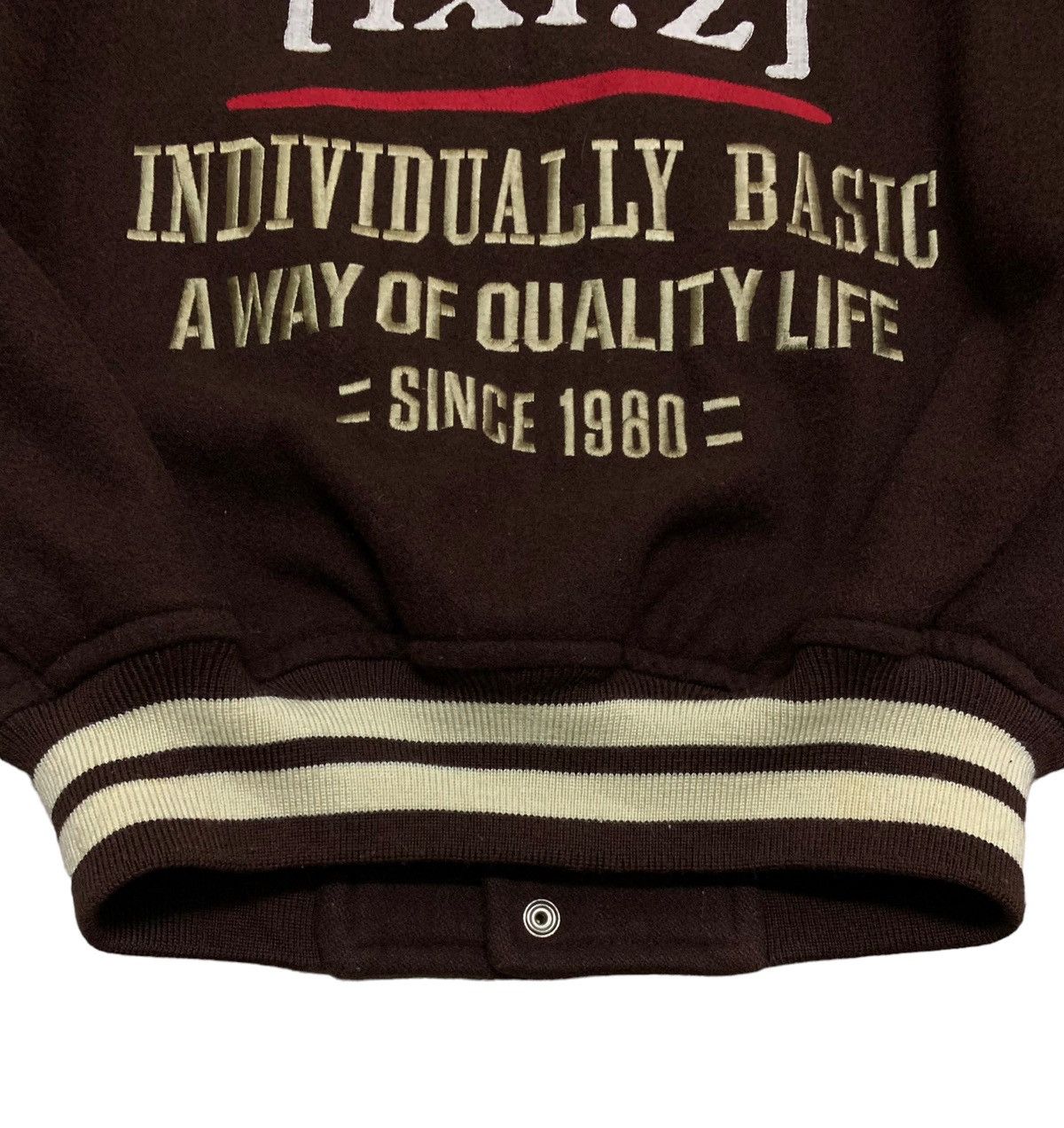 Japanese Brand Rare Design Vintage Brand Ixi:z Leather Varsity 1990s Size US M / EU 48-50 / 2 - 4 Thumbnail