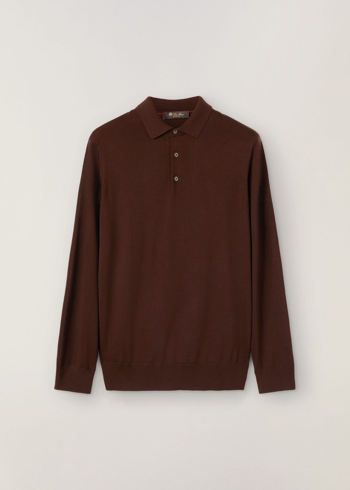 Loro Piana o1srvl11e1224 Wool Polo Shirt in Brown Size US L / EU 52-54 / 3 - 1 Thumbnail