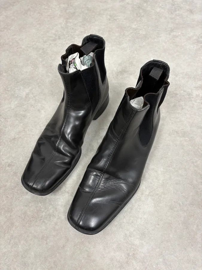 Prada 2000s Prada Black Premium Leather Chelsea Boots Size US 8.5 / EU 41-42 - 3 Thumbnail