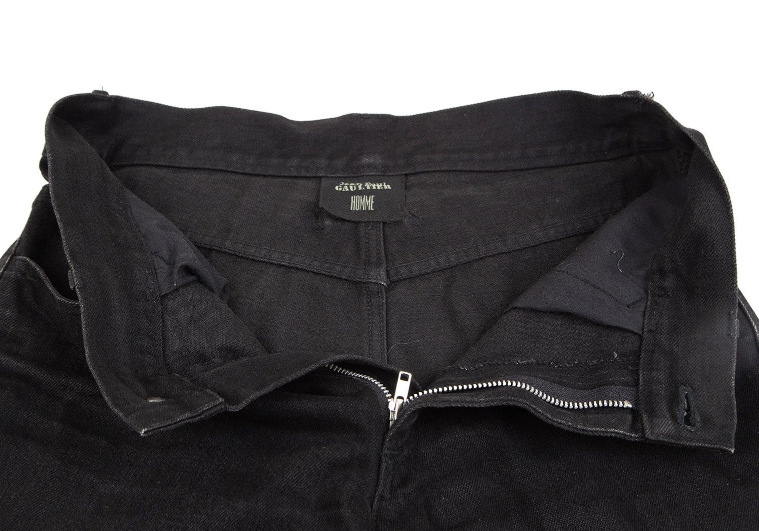 Jean Paul Gaultier Back Zip Pocket Design Denim Pants in Black Size 44 Size US 28 / EU 44 - 8 Thumbnail