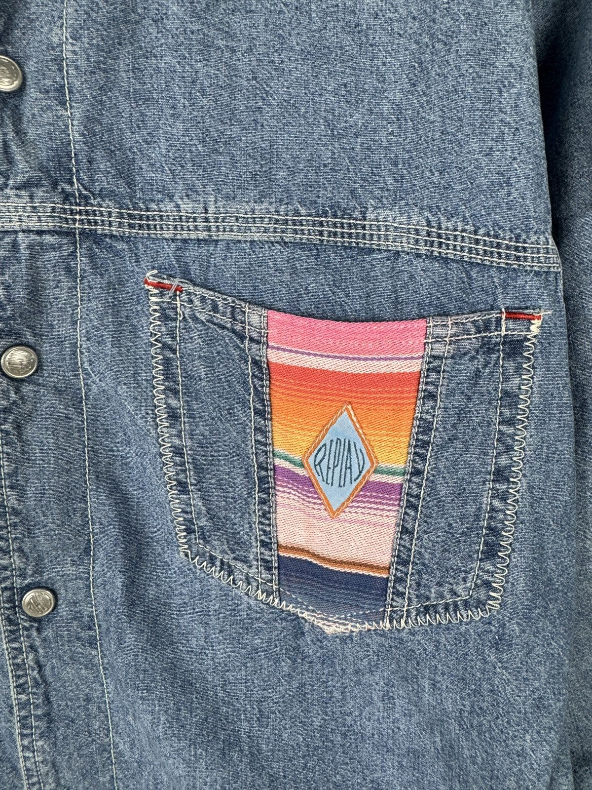 Replay × Vintage Replay cowboy western vintage made in Italy denim shirt Size US M / EU 48-50 / 2 - 8 Thumbnail