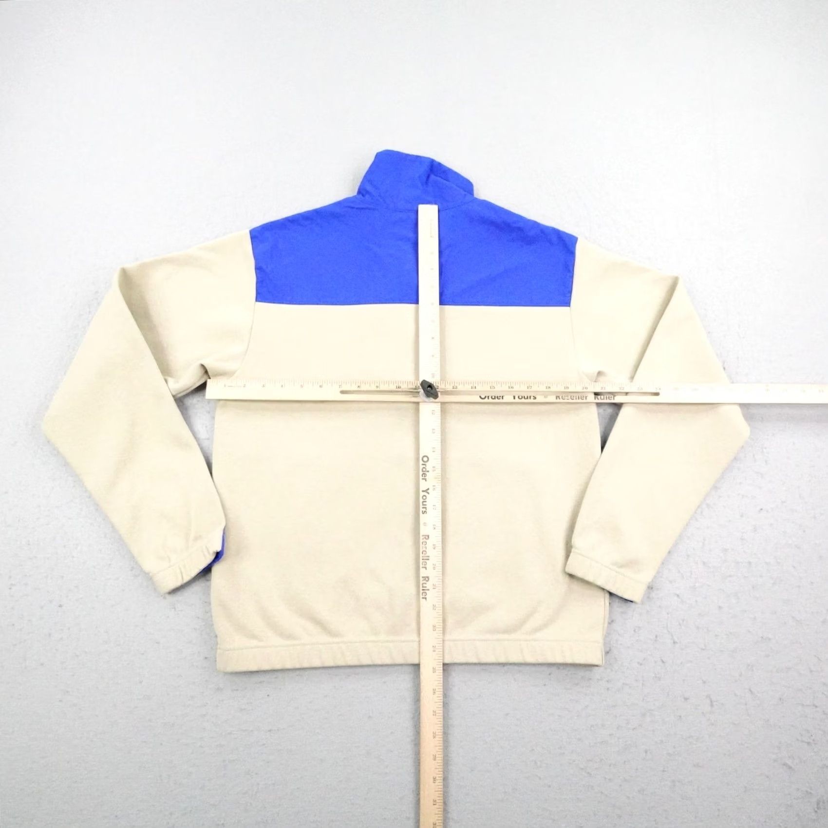 The North Face North Face Jacket Mens S Blue Beige 1/4 Zip Pullover Windbreaker Anorak Coat Size US S / EU 44-46 / 1 - 7 Thumbnail