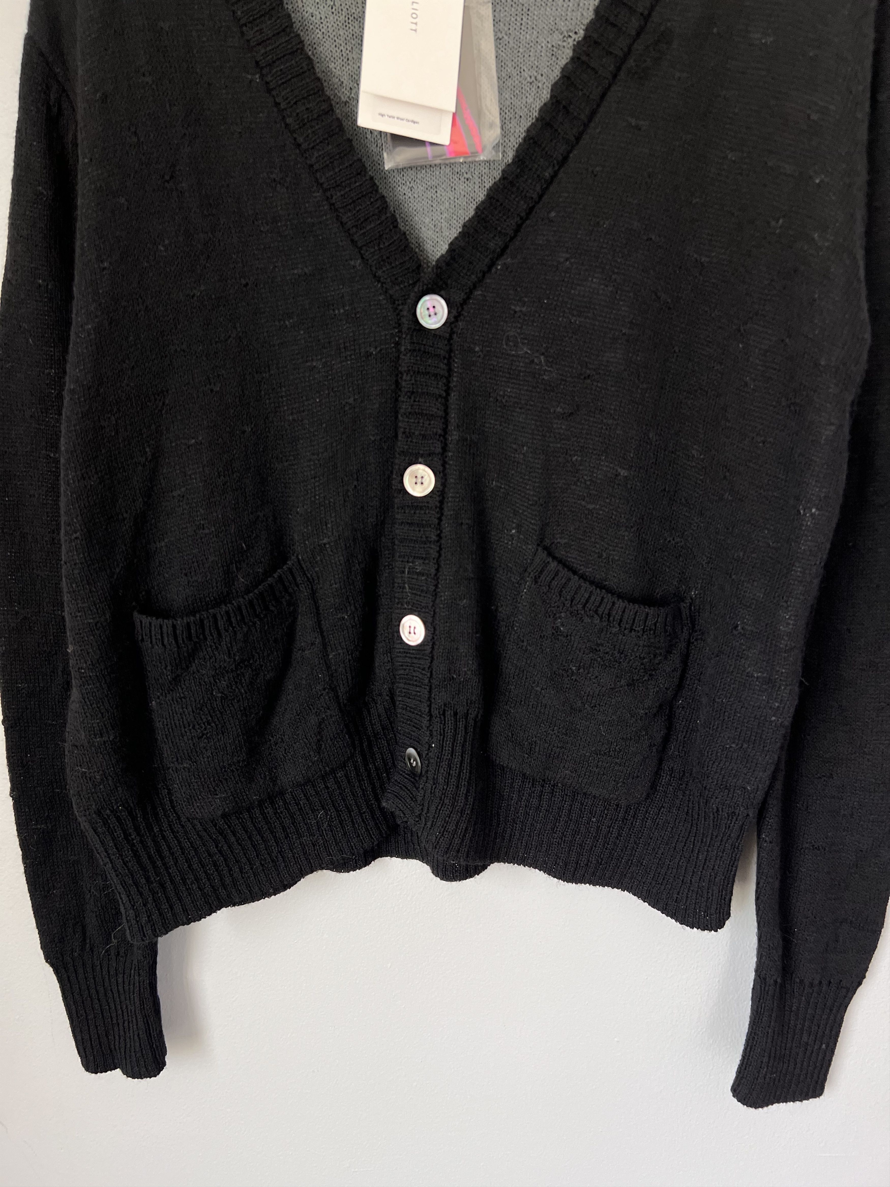 John Elliott John Elliott High Twist Wool Cardigan in Black Size US S / EU 44-46 / 1 - 3 Thumbnail