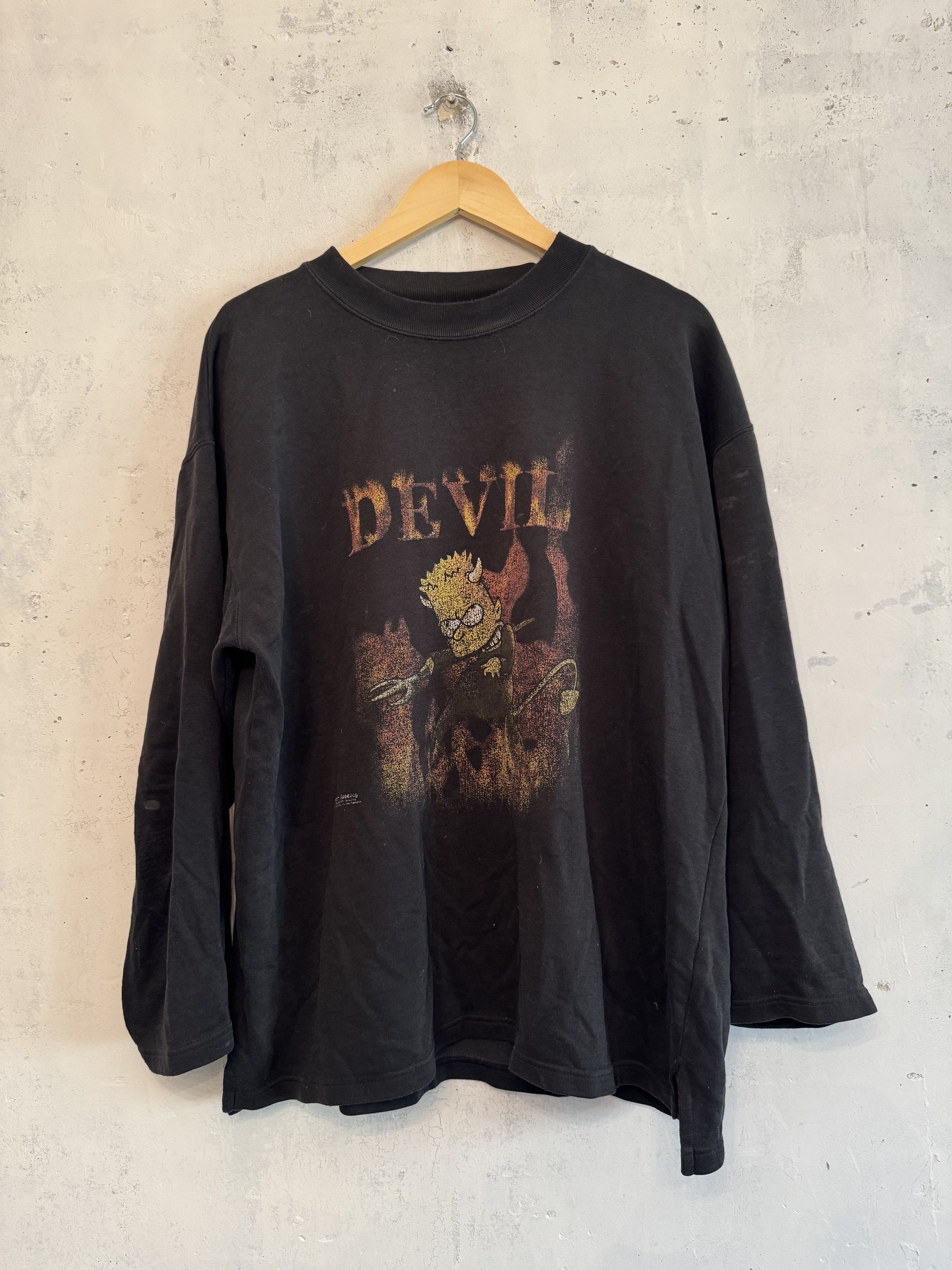 Cartoon Network Vintage 1999 The Simpsons Devil Bart Cartoon Sweatshirt Size US XL / EU 56 / 4 - 1 Thumbnail
