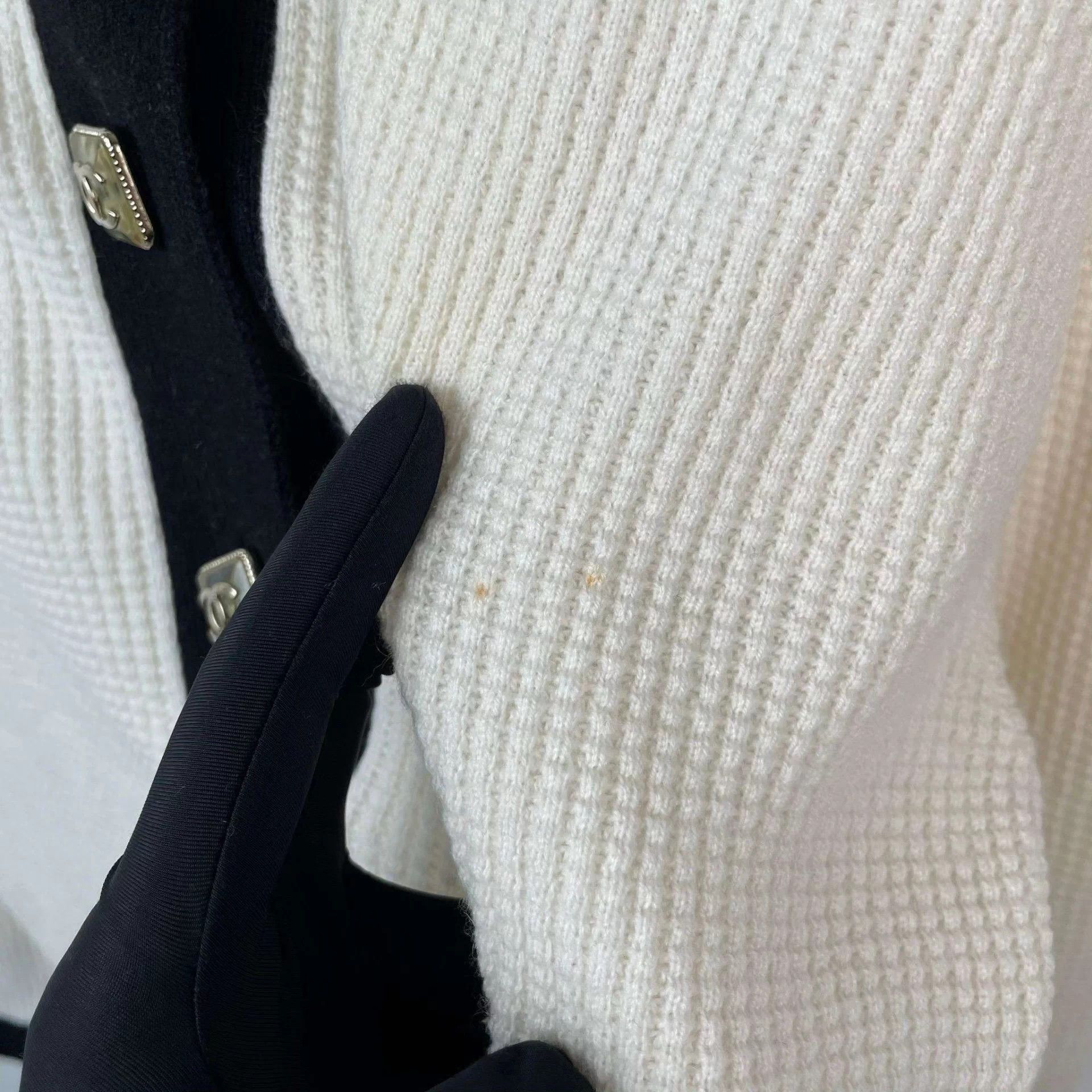 Chanel Chanel waffle blacktrim Polo longsleeve knit FR38 23A Size S / US 4 / IT 40 - 9 Thumbnail