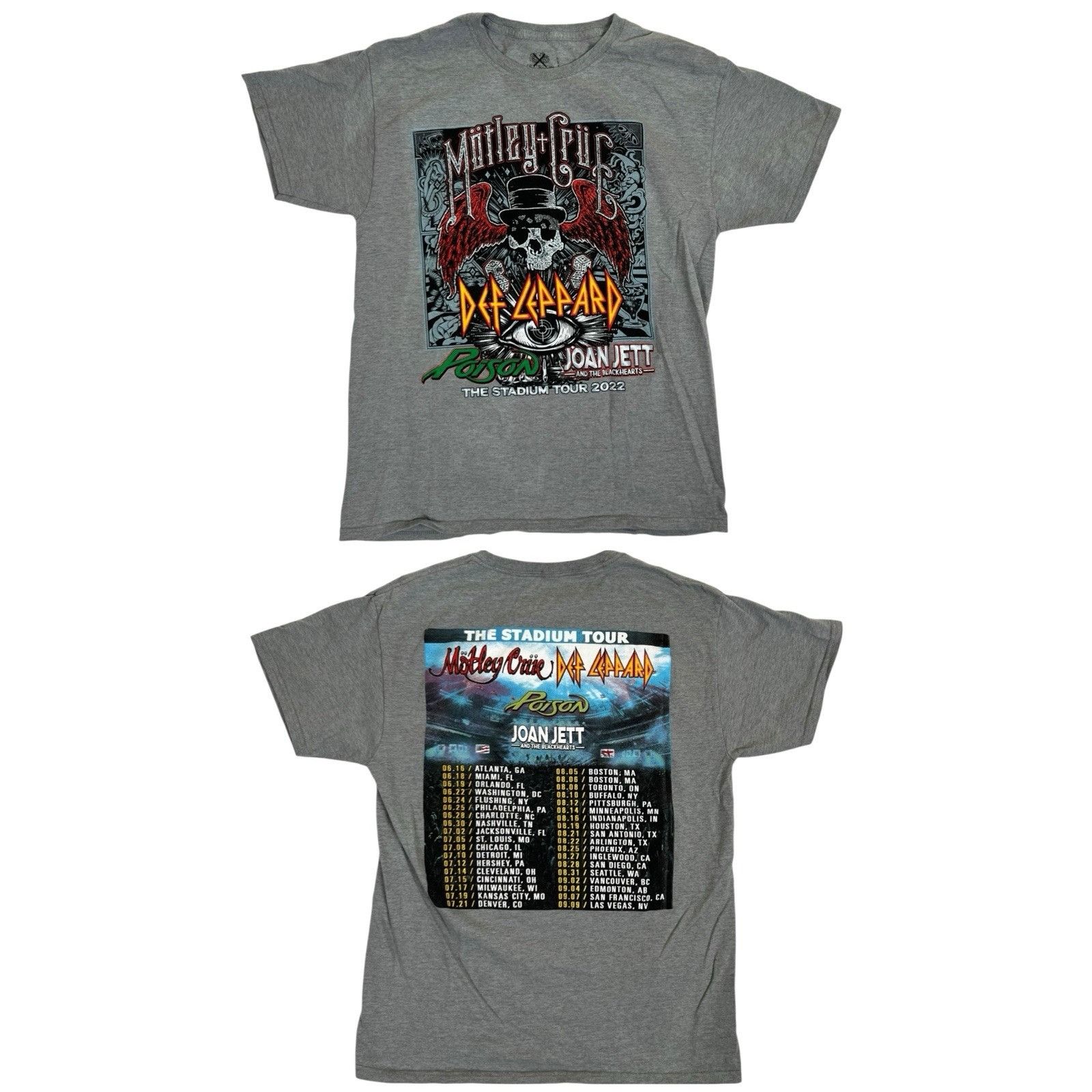 Fruit Of The Loom Motley Crue 2022 Tour T-Shirt Size M Def Leppard Poison Size US M / EU 48-50 / 2 - 1 Thumbnail