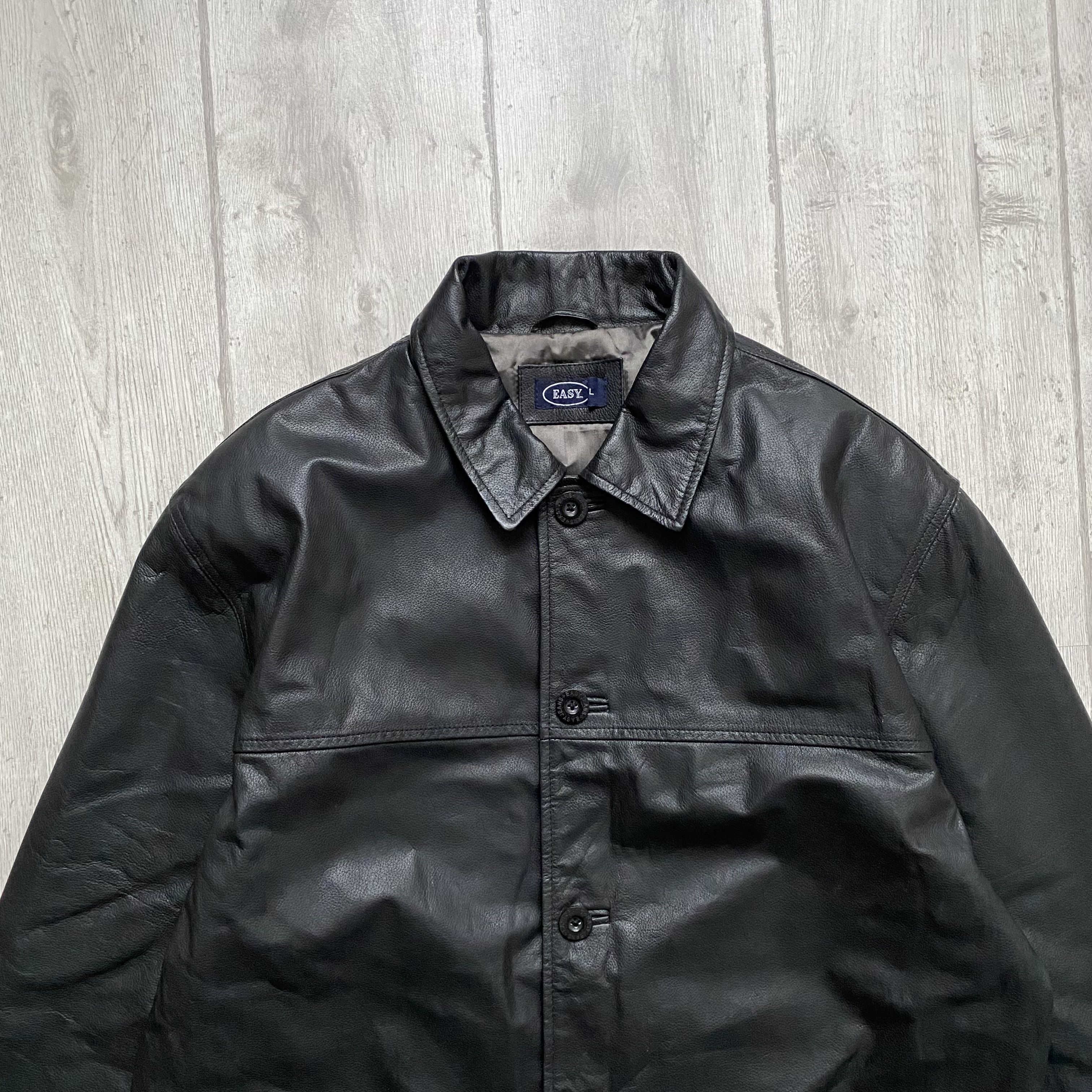 Marlboro Classics Vintage 90s Genuine Leather Jacket USA Balenciaga style Size US L / EU 52-54 / 3 - 2 Thumbnail