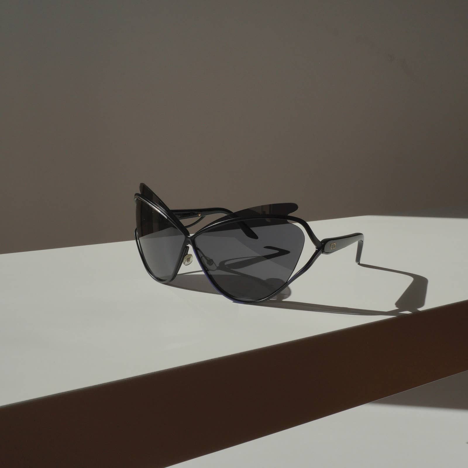 image of Dior By Raf Simons Cat Eye Mask Black Sunglasses, Women's