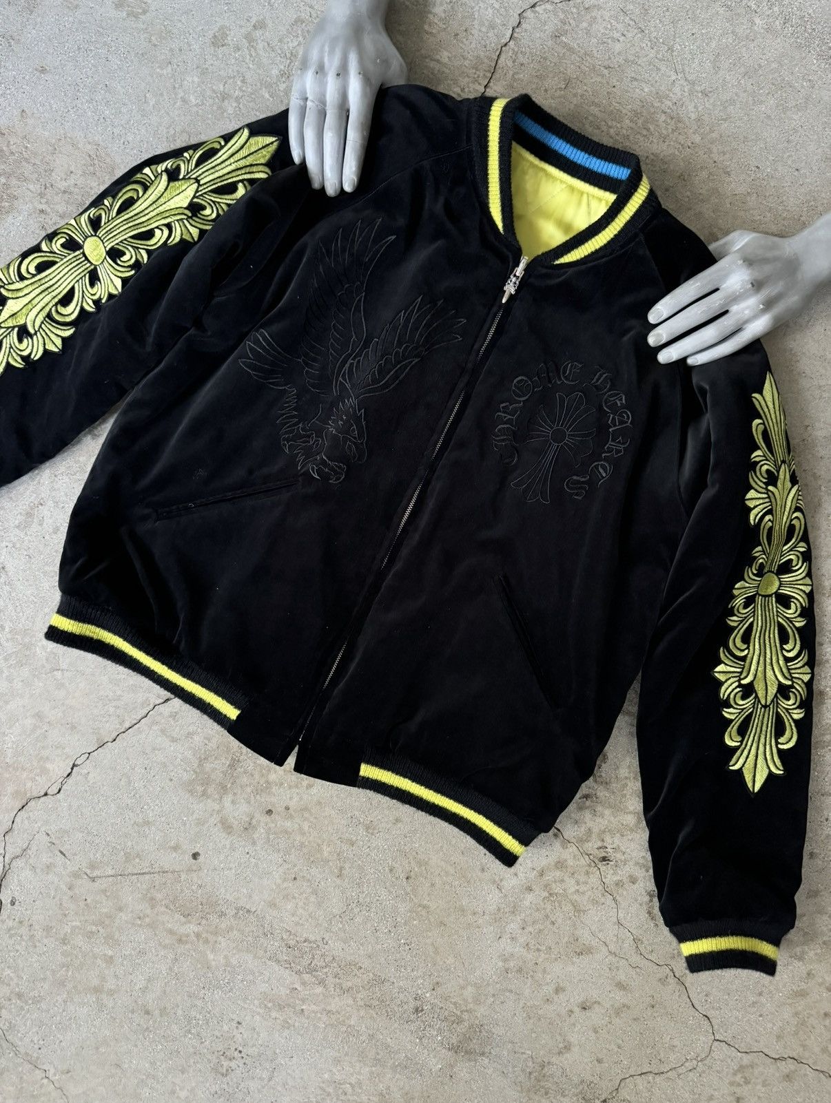 Chrome Hearts CHROME HEARTS MATTY BOY REVERSIBLE SUKAJAN BOMBER JACKET Size US XL / EU 56 / 4 - 7 Thumbnail