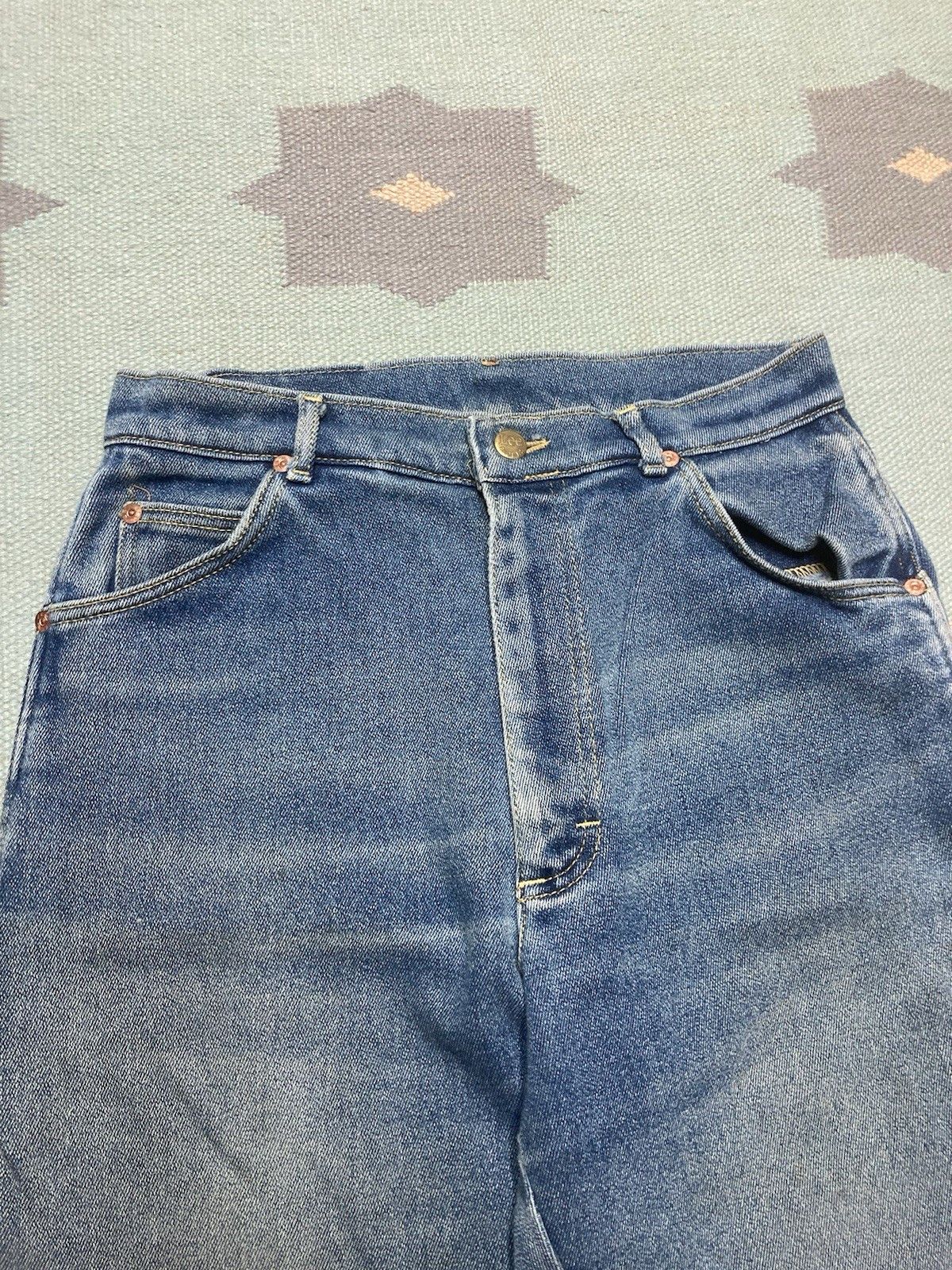 Vintage 70s lee riders jeans faded worn whiskers straight 14 28x32 Size 28" / US 6 / IT 42 - 5 Thumbnail