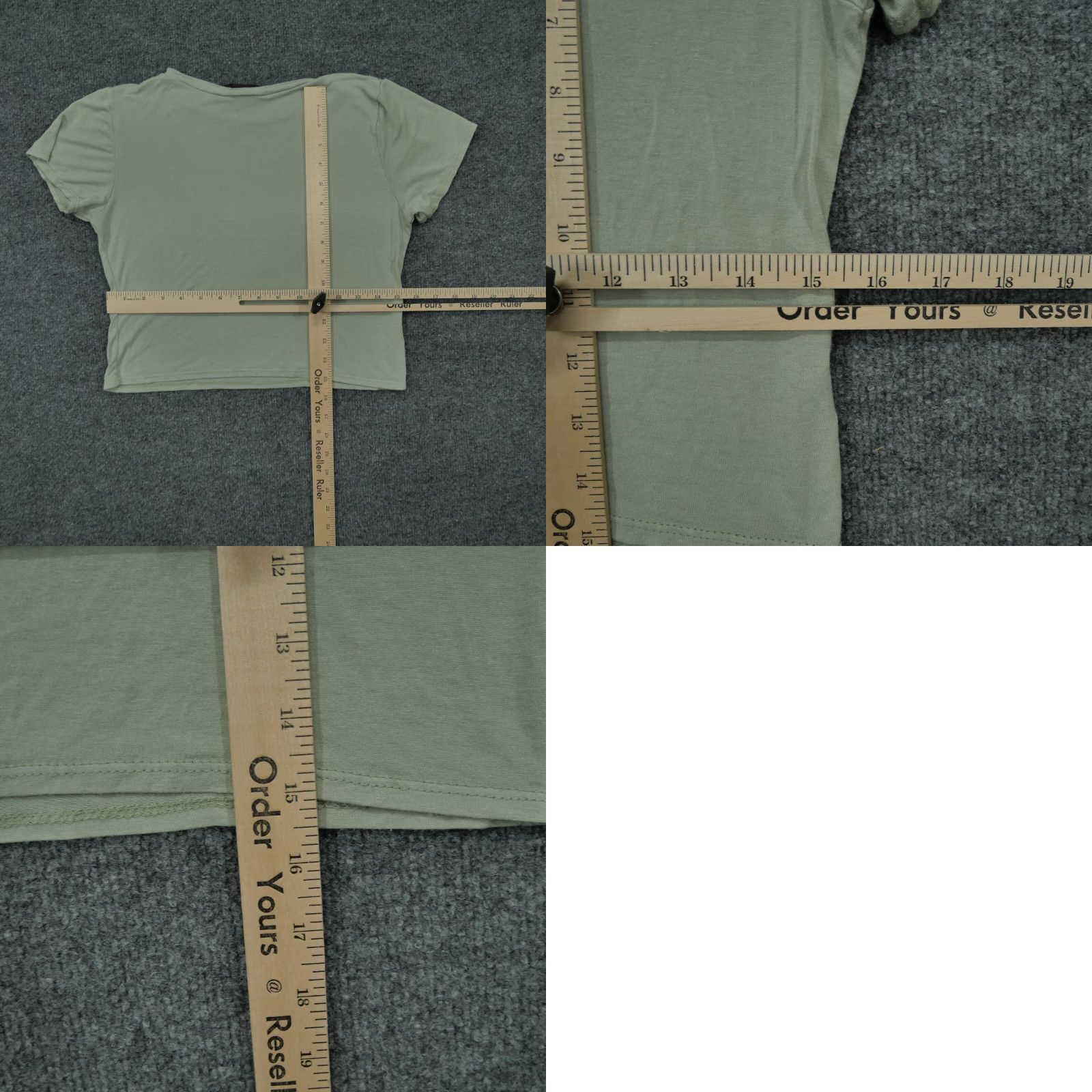 Vintage VINTAGE Neverland T Shirt Womens L Green Crop Solid 90s Cropped Cotton Blend Graphic Cracked Size L / US 10 / IT 46 - 8 Thumbnail