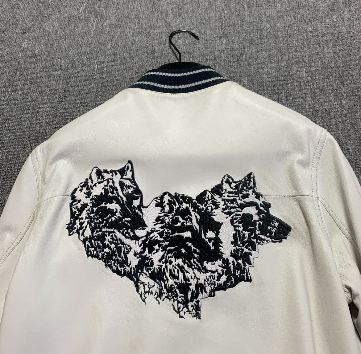 Dior Dior Homme 05ss White Lambskin Three Wolf Leather Jacket Size US M / EU 48-50 / 2 - 3 Thumbnail