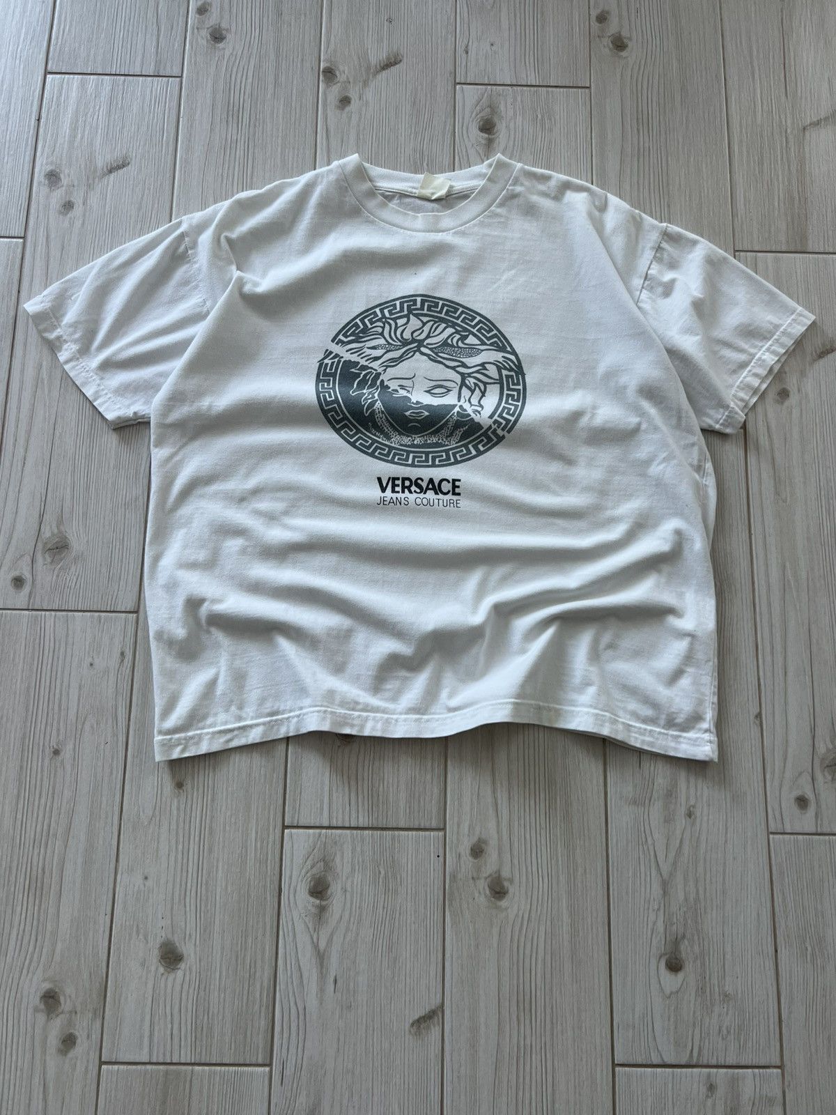 Versace Versace Jeans Couture T-shirt Logo Tee White Vintage Size US M / EU 48-50 / 2 - 2 Thumbnail