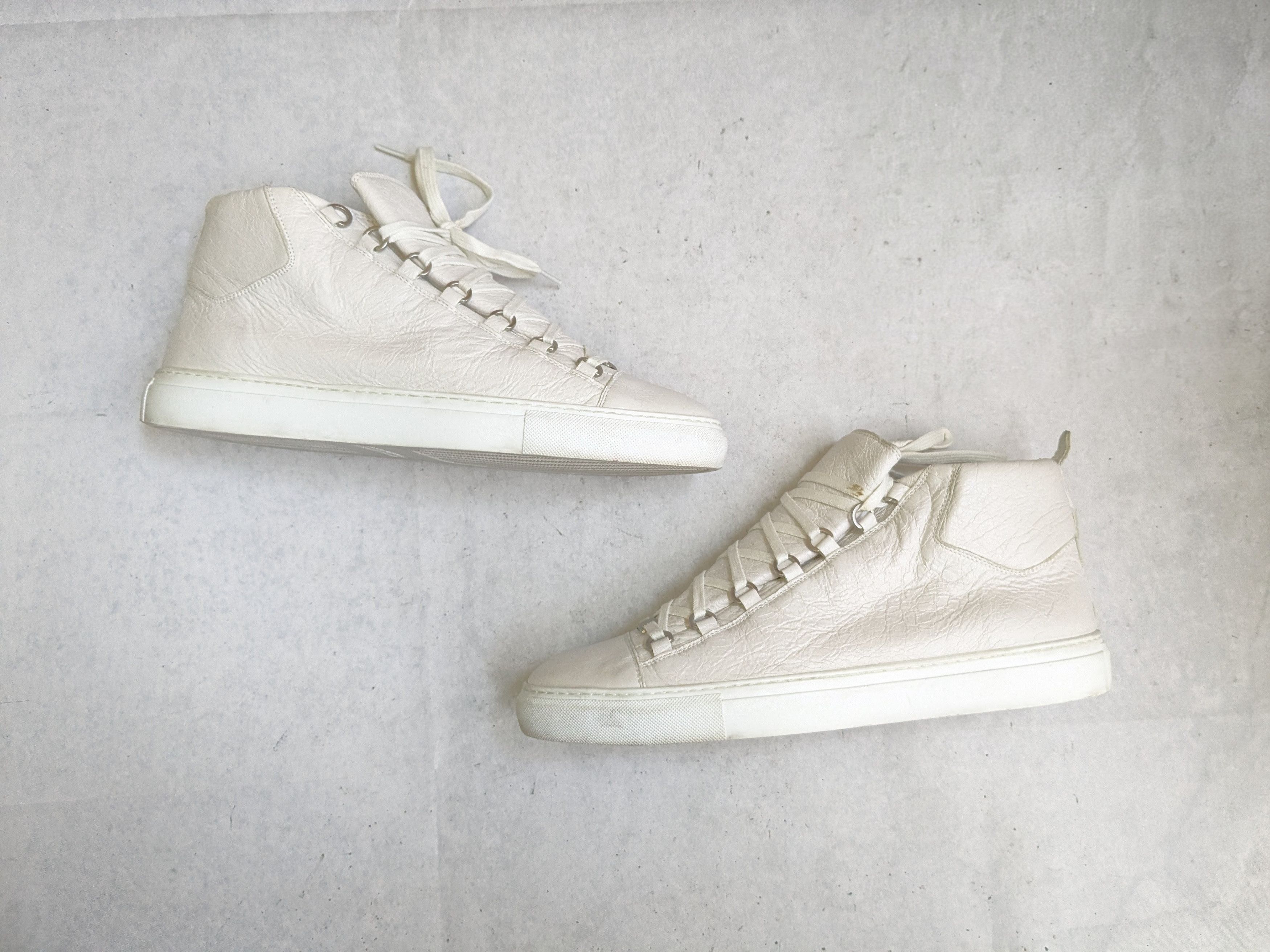 Balenciaga Balenciaga Arena Sneakers White High Tops Leather Size US 13 / EU 46 - 1 Thumbnail