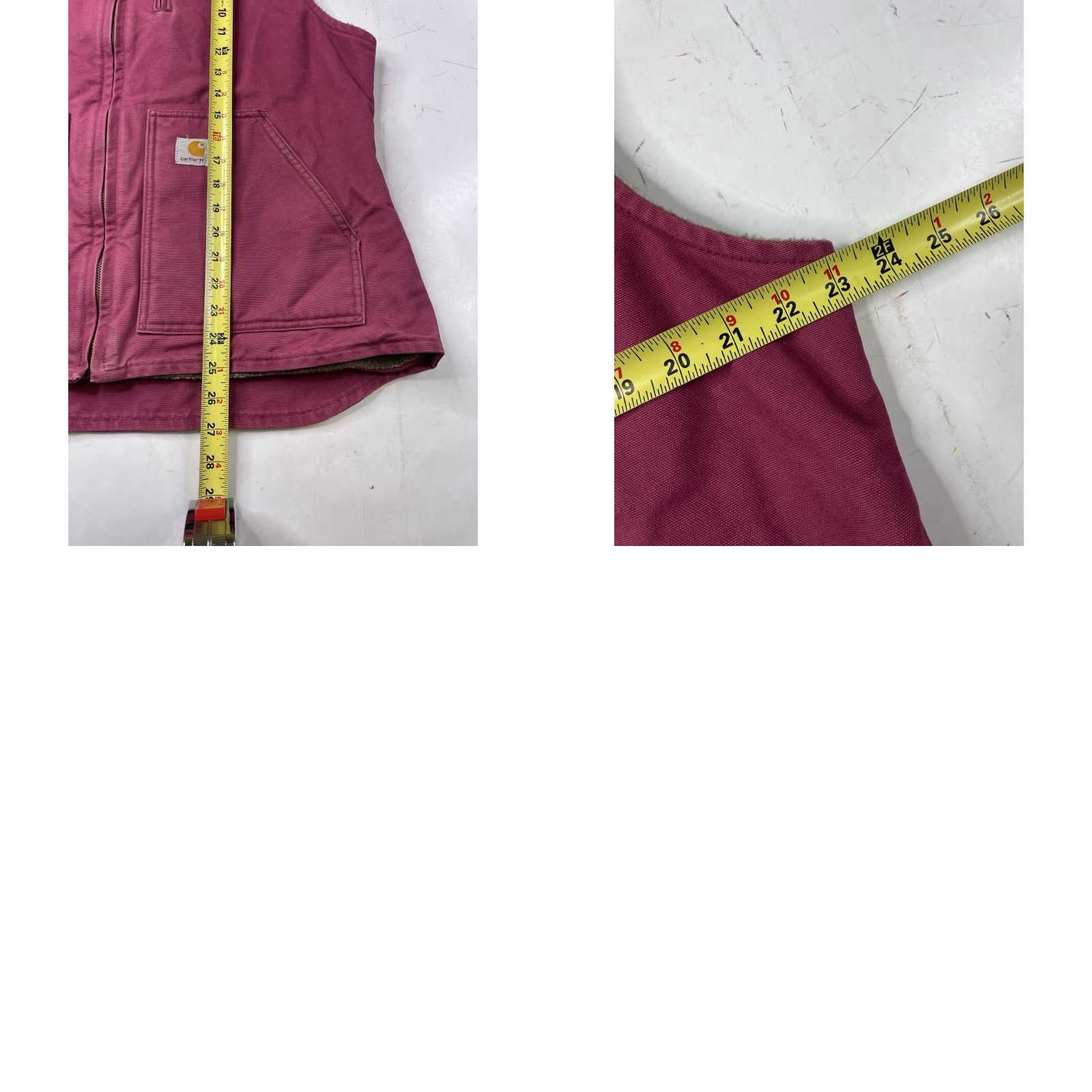 Carhartt VINTAGE Carhartt Vest Women’s XL 16/18 Pink WV001 Sherpa Lined Distressed Rare Y2K Size XL / US 12-14 / IT 48-50 - 8 Thumbnail