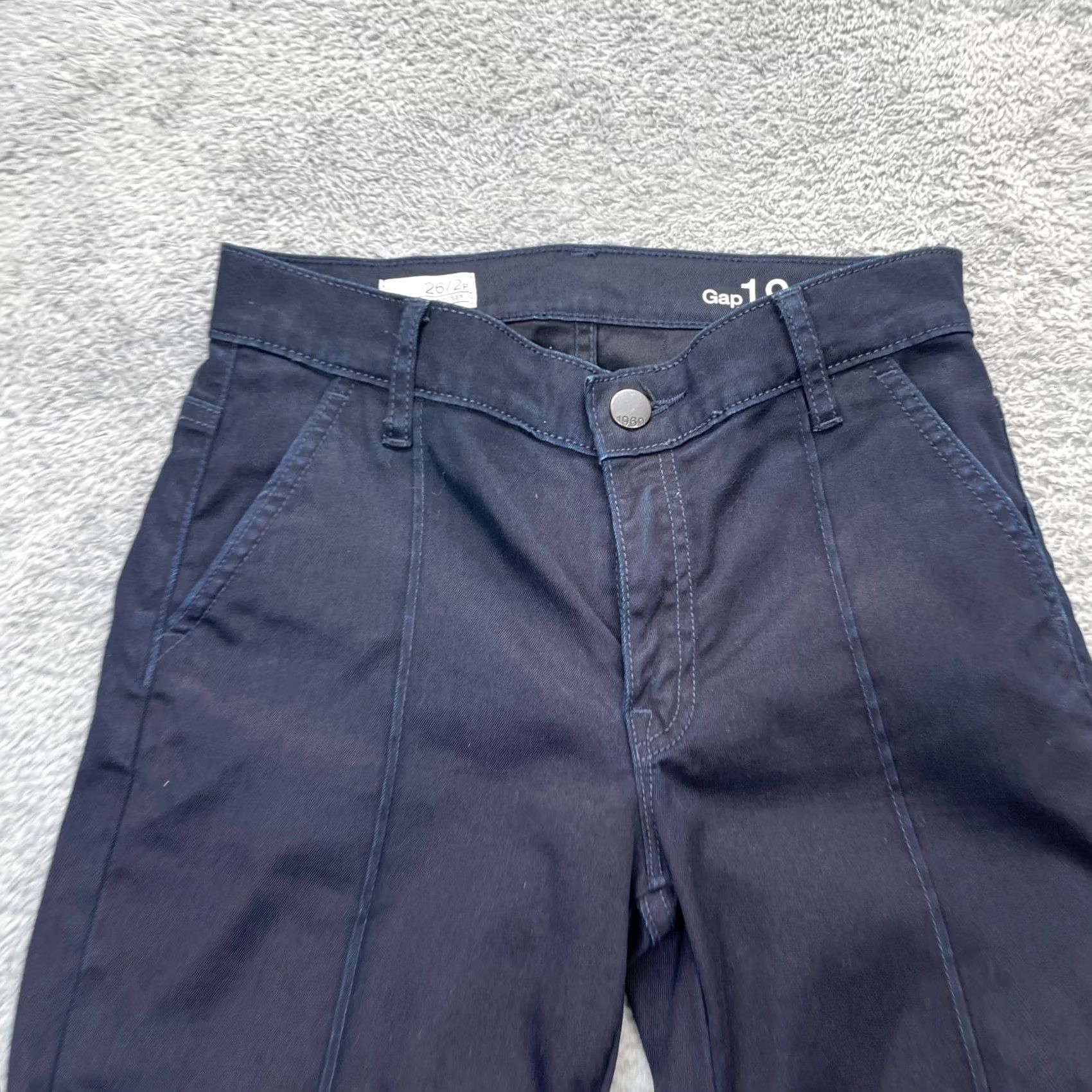 Gap VINTAGE Gap Pants Womens 2P Petite Blue 1969 Chino High Rise Wide-Leg Flare Bootcut Shirt? Size 26" / US 2 / IT 38 - 5 Thumbnail