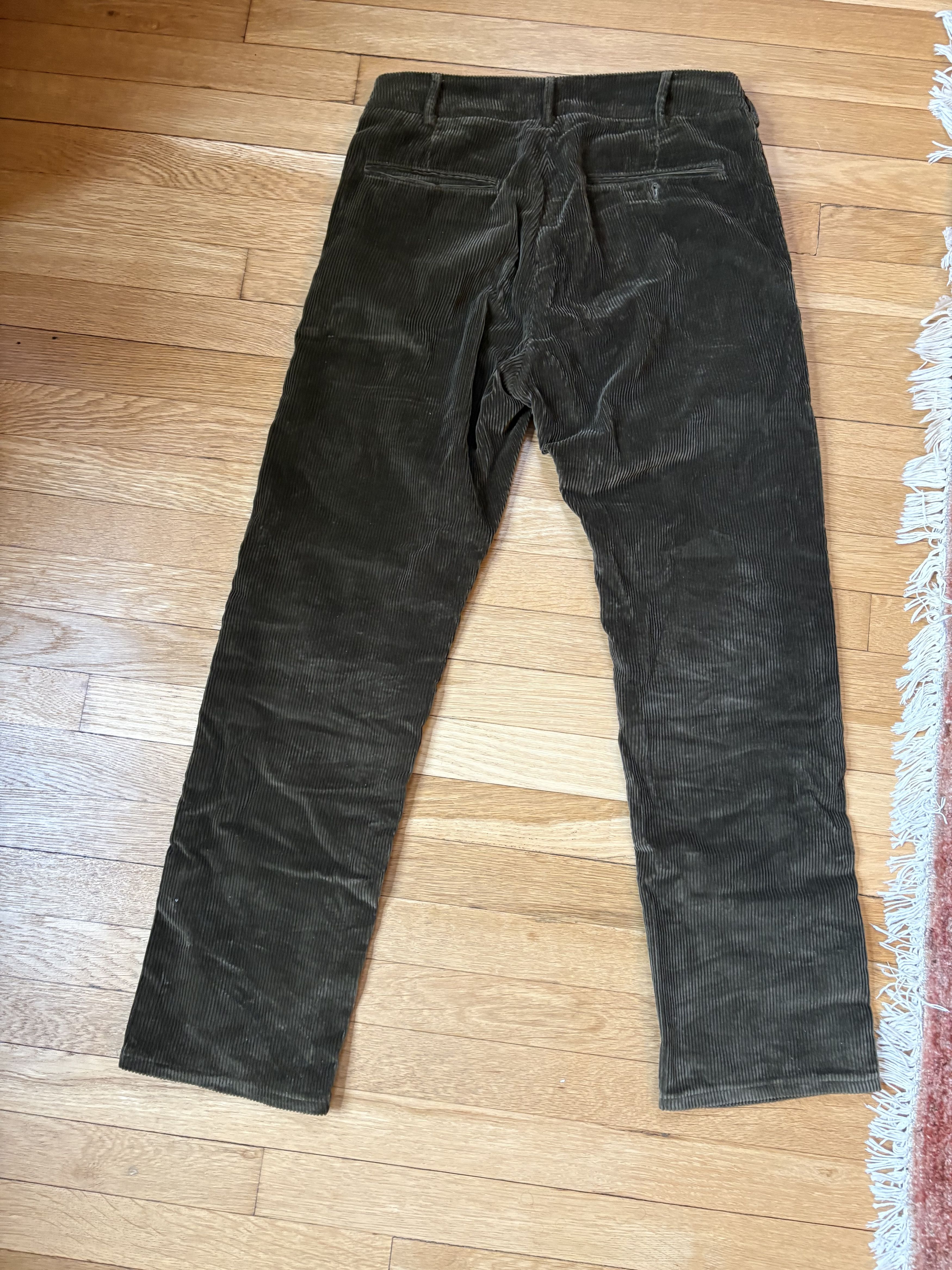1ST PAT-RN IST PAT-RN Green Corduroy Pants Cotton Straight Leg Size S Size US 30 / EU 46 - 2 Thumbnail