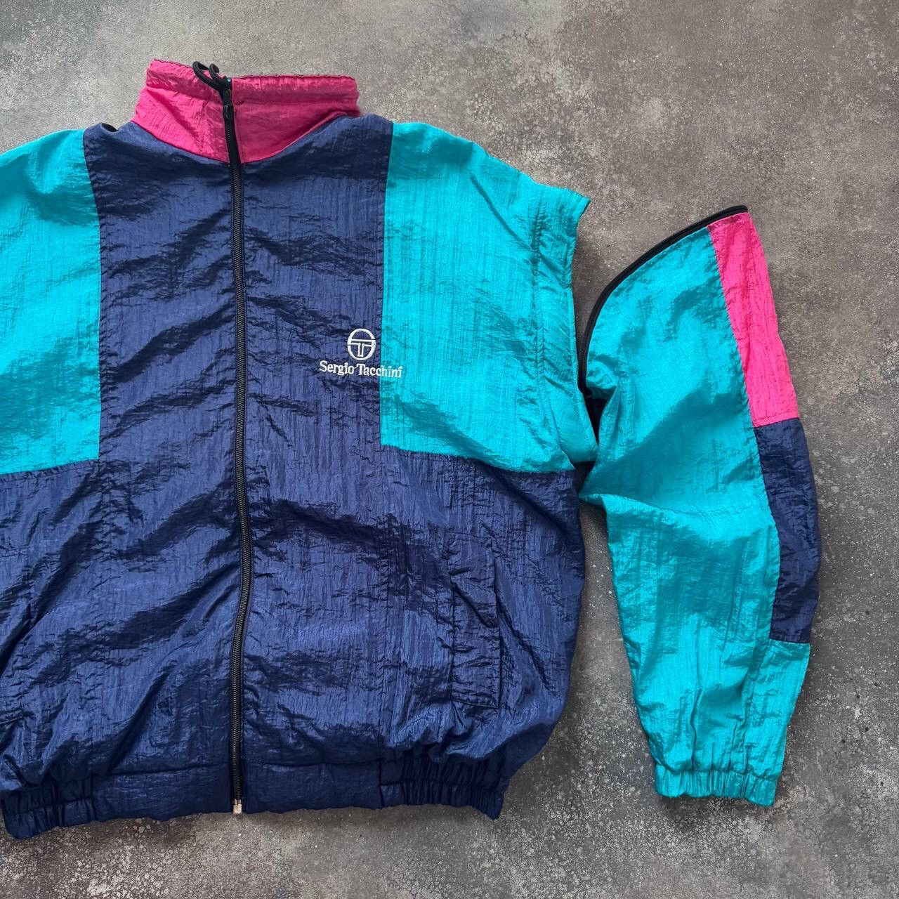 Sergio Tacchini 80s Sergio Tacchini Vintage Retro Track Jacket Size US M / EU 48-50 / 2 - 5 Thumbnail