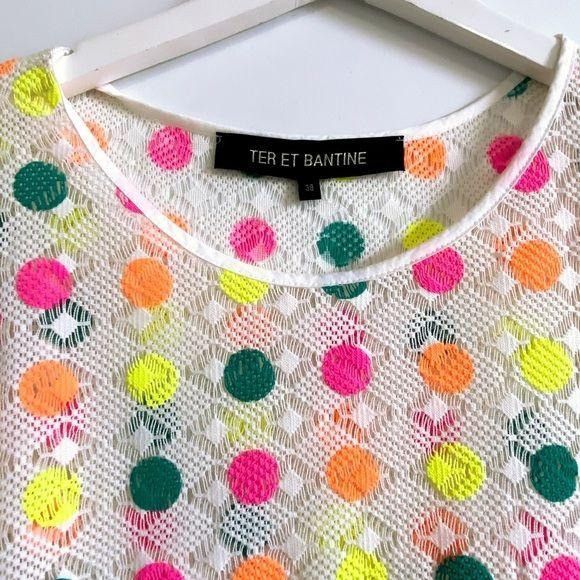 Other Ter et Bantine Multicolor Dot Knit Dress 38 Made in Italy Size S / US 4 / IT 40 - 15 Thumbnail