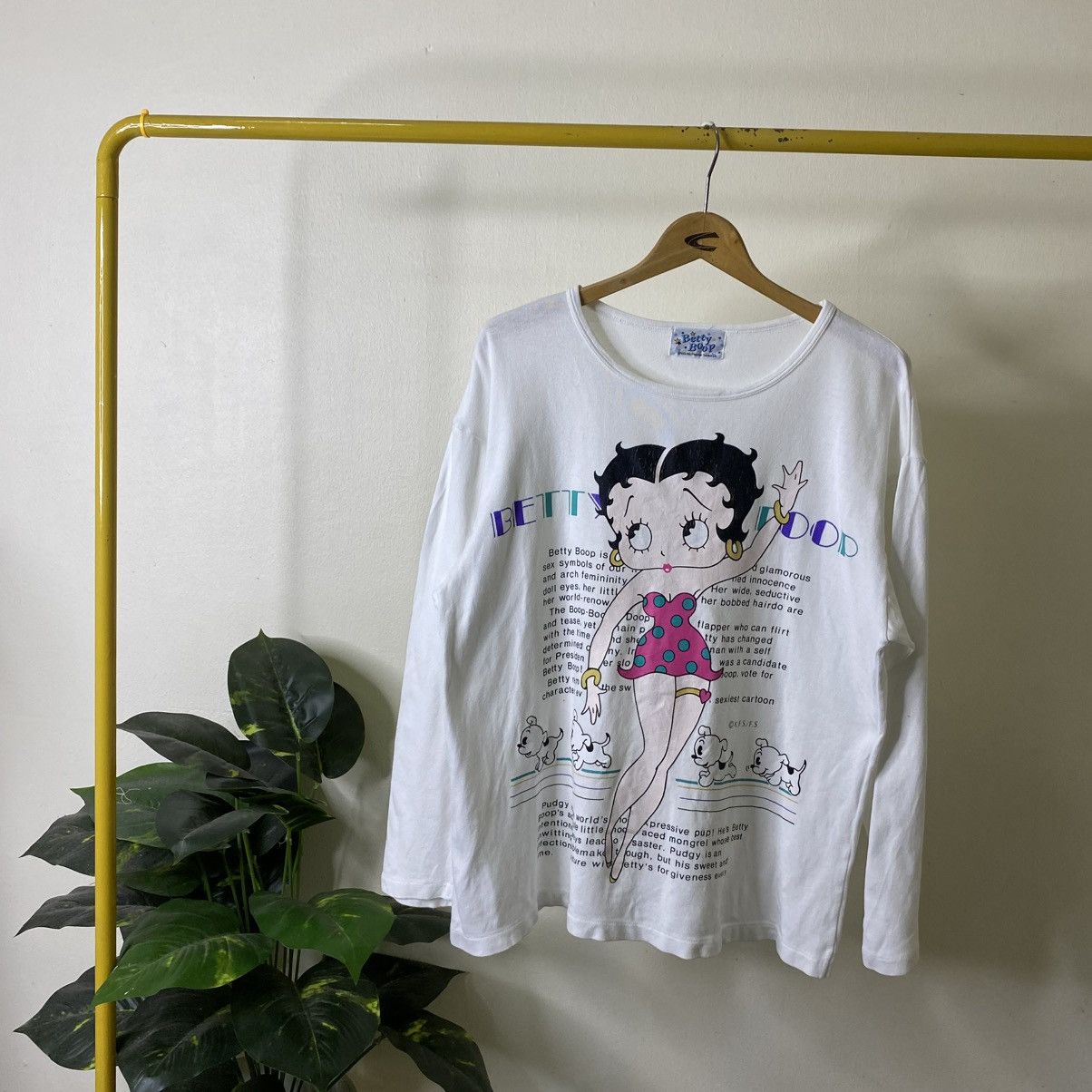 Vintage 1990s Betty Boop Sexy Cartoon Network LS T Shirt Size L / US 10 / IT 46 - 1 Thumbnail