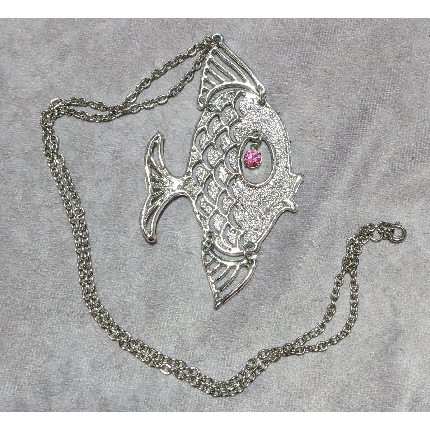 Other Vintage Silver Articulated Fish Necklace Size ONE SIZE - 5 Thumbnail