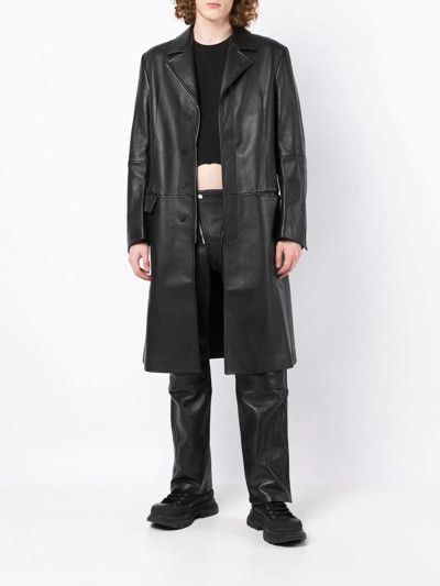 Dion Lee o1tko11224 Longline Leather Trench Coat in Black Size US M / EU 48-50 / 2 - 2 Thumbnail