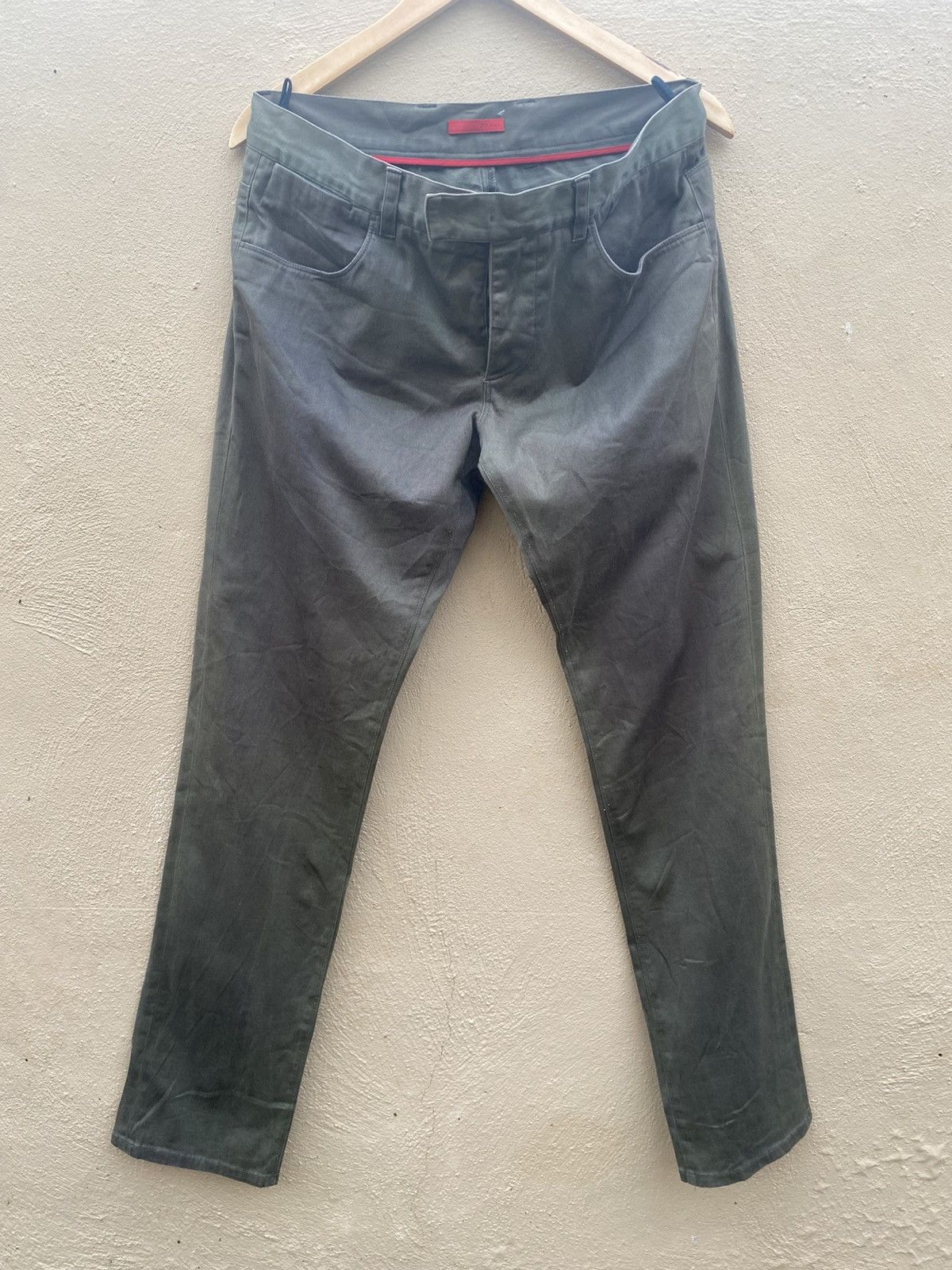 Prada Prada Olive Dirty Pattern Chino Pant Size US 33 - 1 Thumbnail