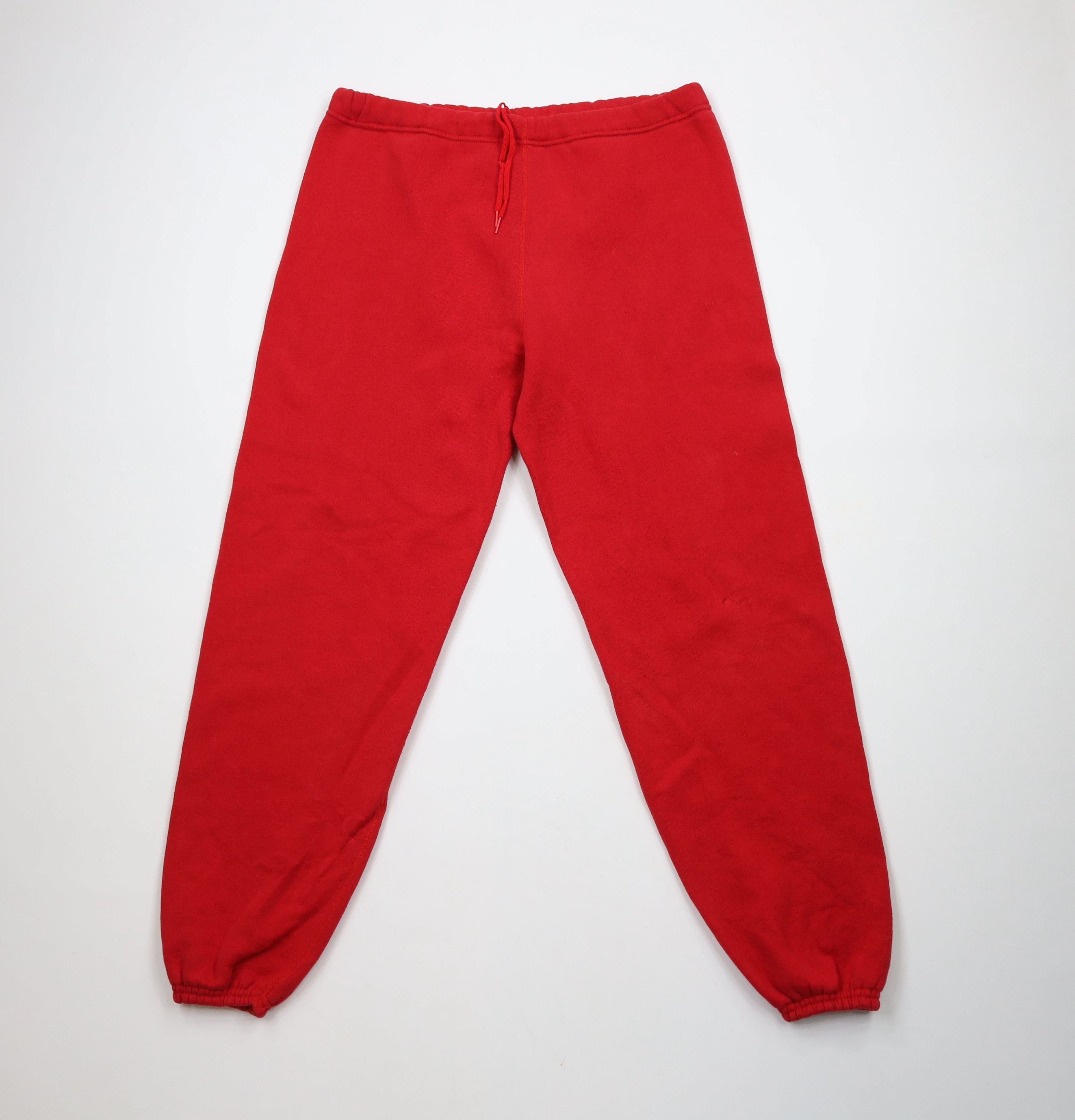 Vintage Vintage 80s 90s Streetwear Heavy Sweatpants Joggers Red USA Size US 38 / EU 54 - 1 Thumbnail