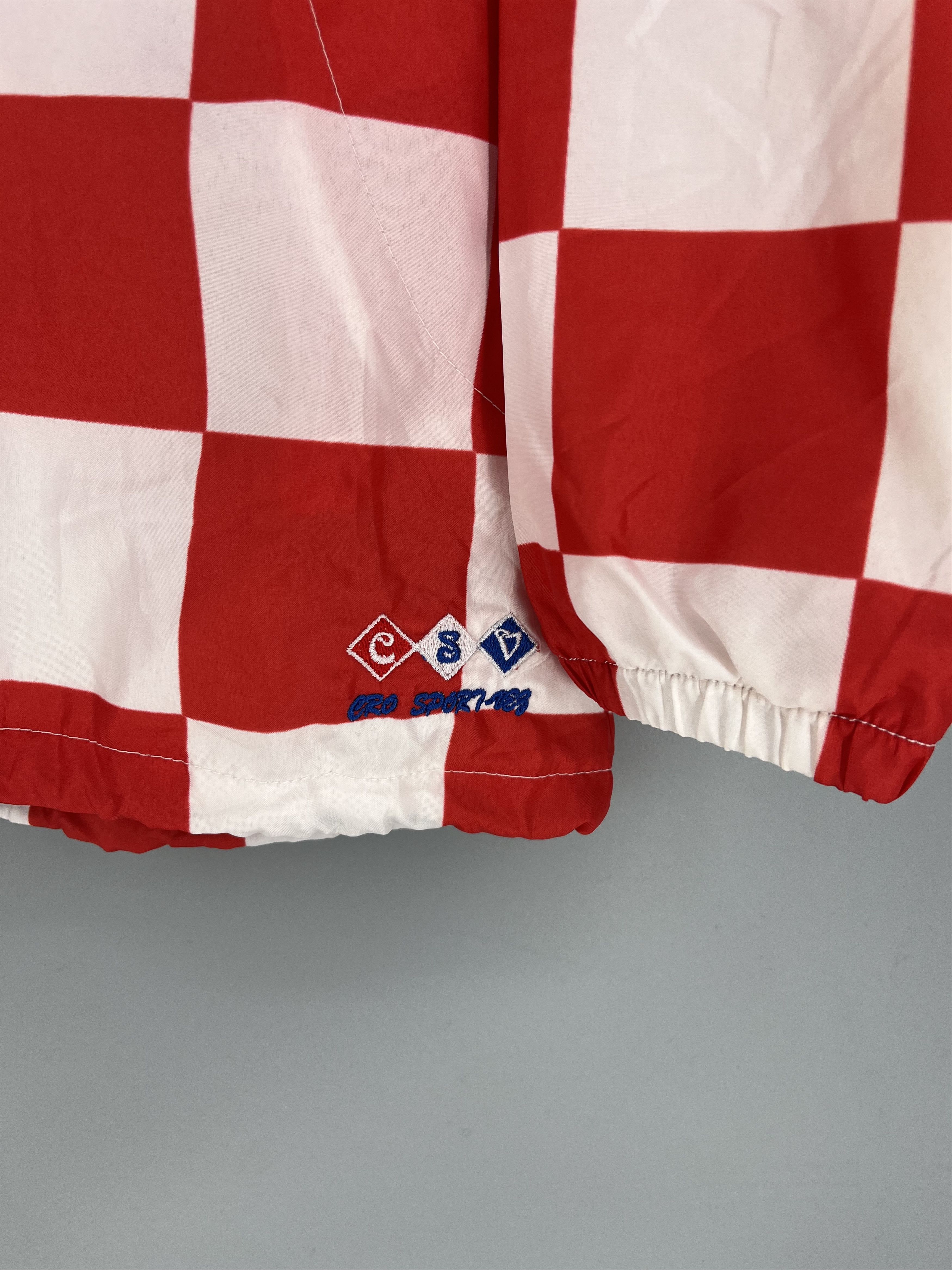 Vintage Croatia CroSport Vez Checkered Hooded Windbreaker Jacket Size US M / EU 48-50 / 2 - 5 Thumbnail