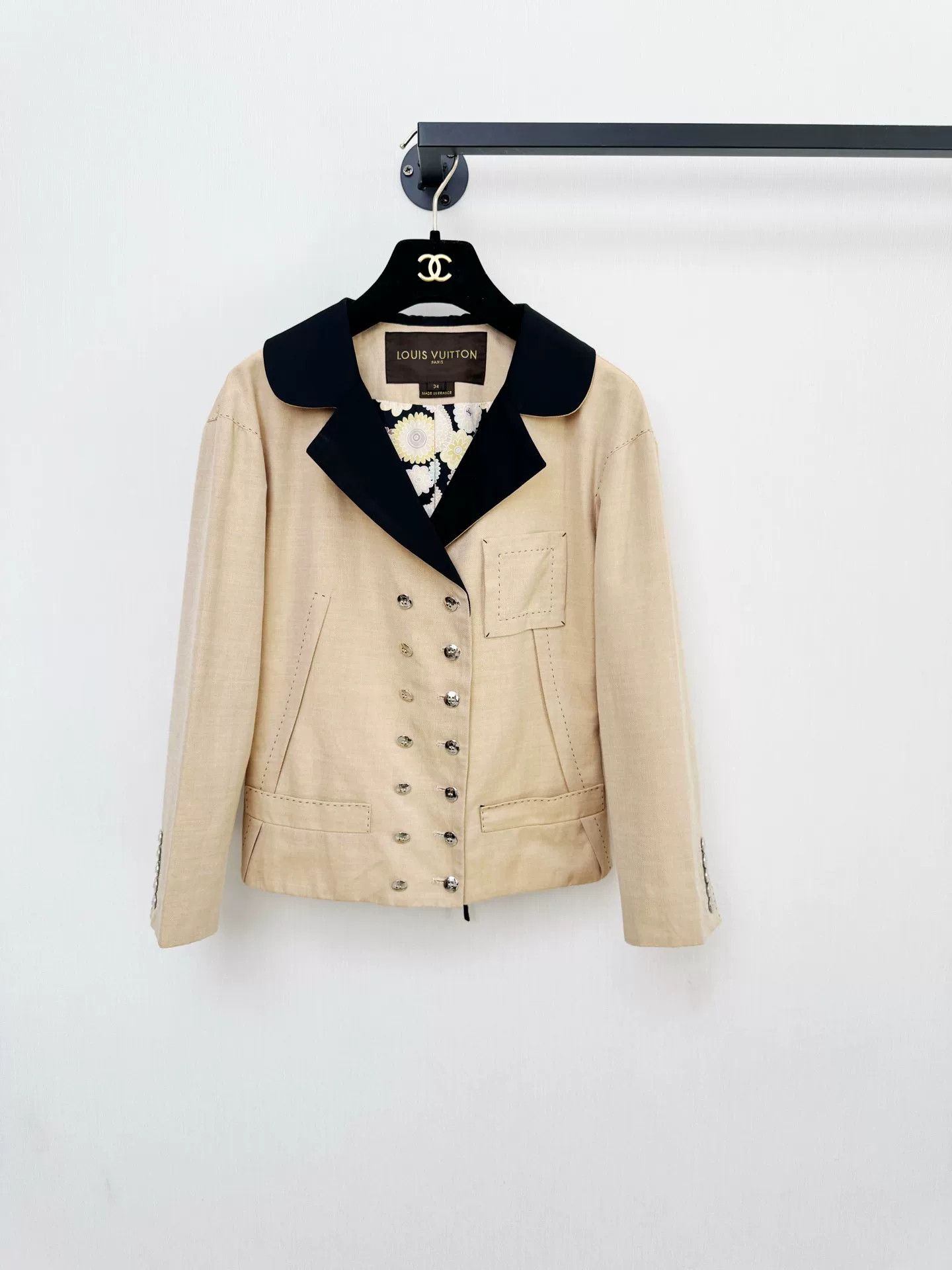 Louis Vuitton Beige Buttoned Jacket