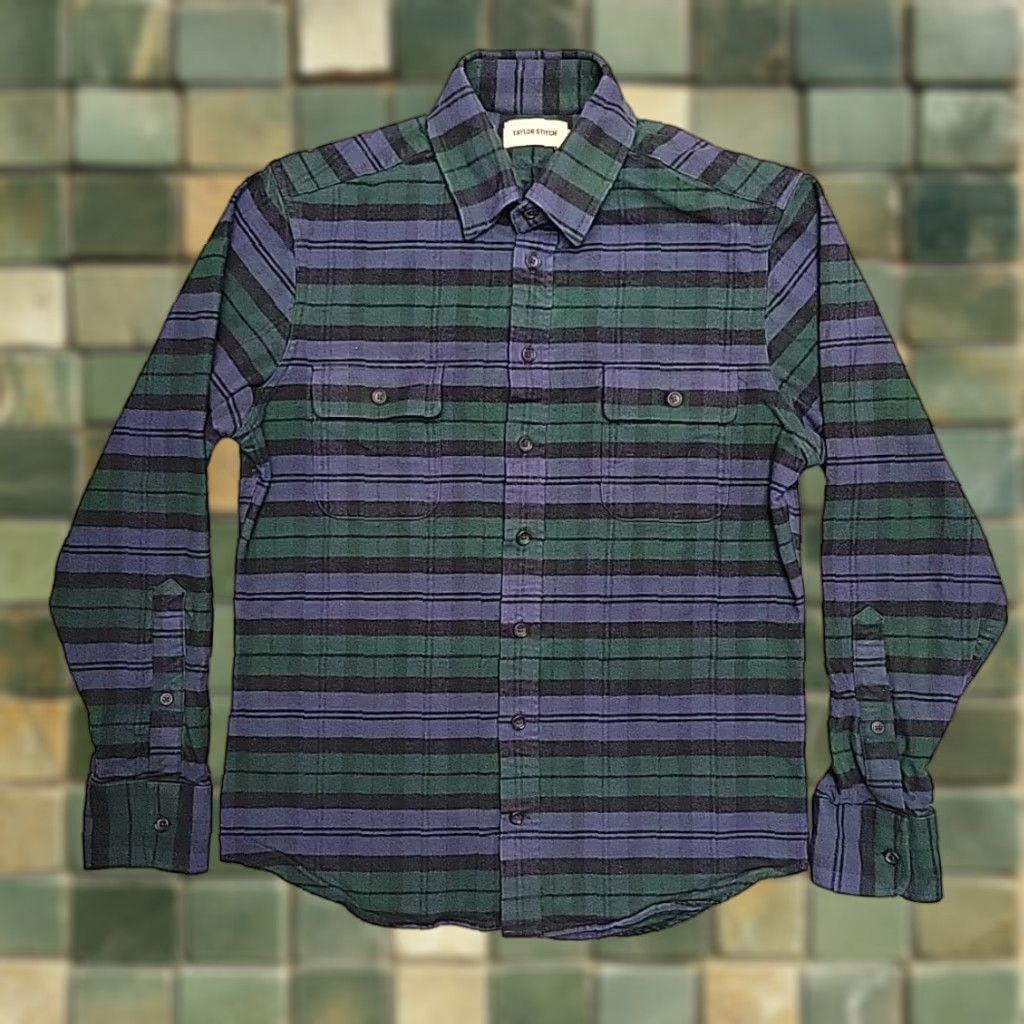 Taylor Stitch Taylor Stitch Shirt Men XS Blue Green 100% Organic Cotton Flannel Casual Classic Plaid Button-Up Collared Multicolor Pocketed Size US M / EU 48-50 / 2 - 1 Thumbnail