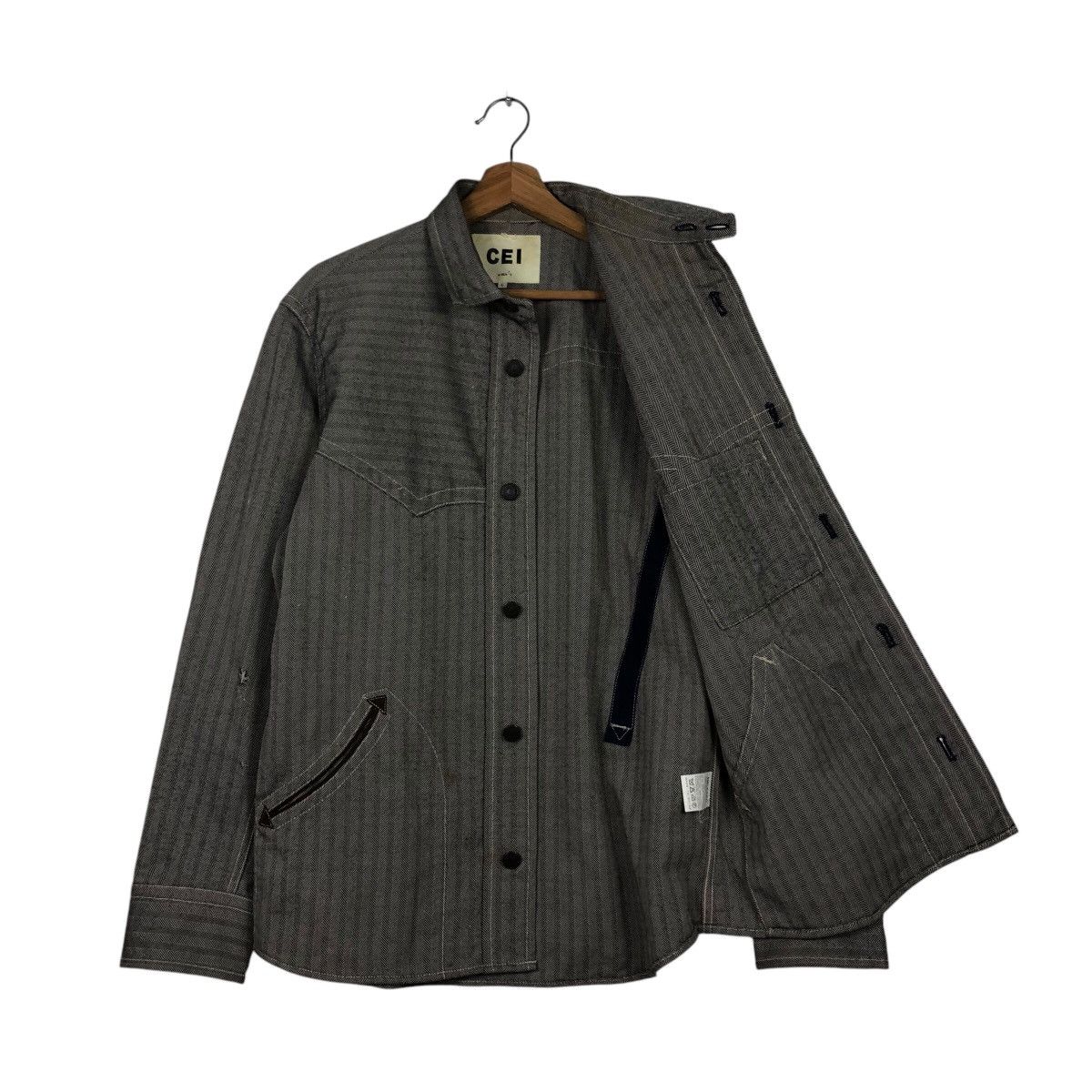 Beams Plus Vintage Wool Herringbone Biker Jacket Cei Beams Issey Miyake Size US L / EU 52-54 / 3 - 12 Thumbnail