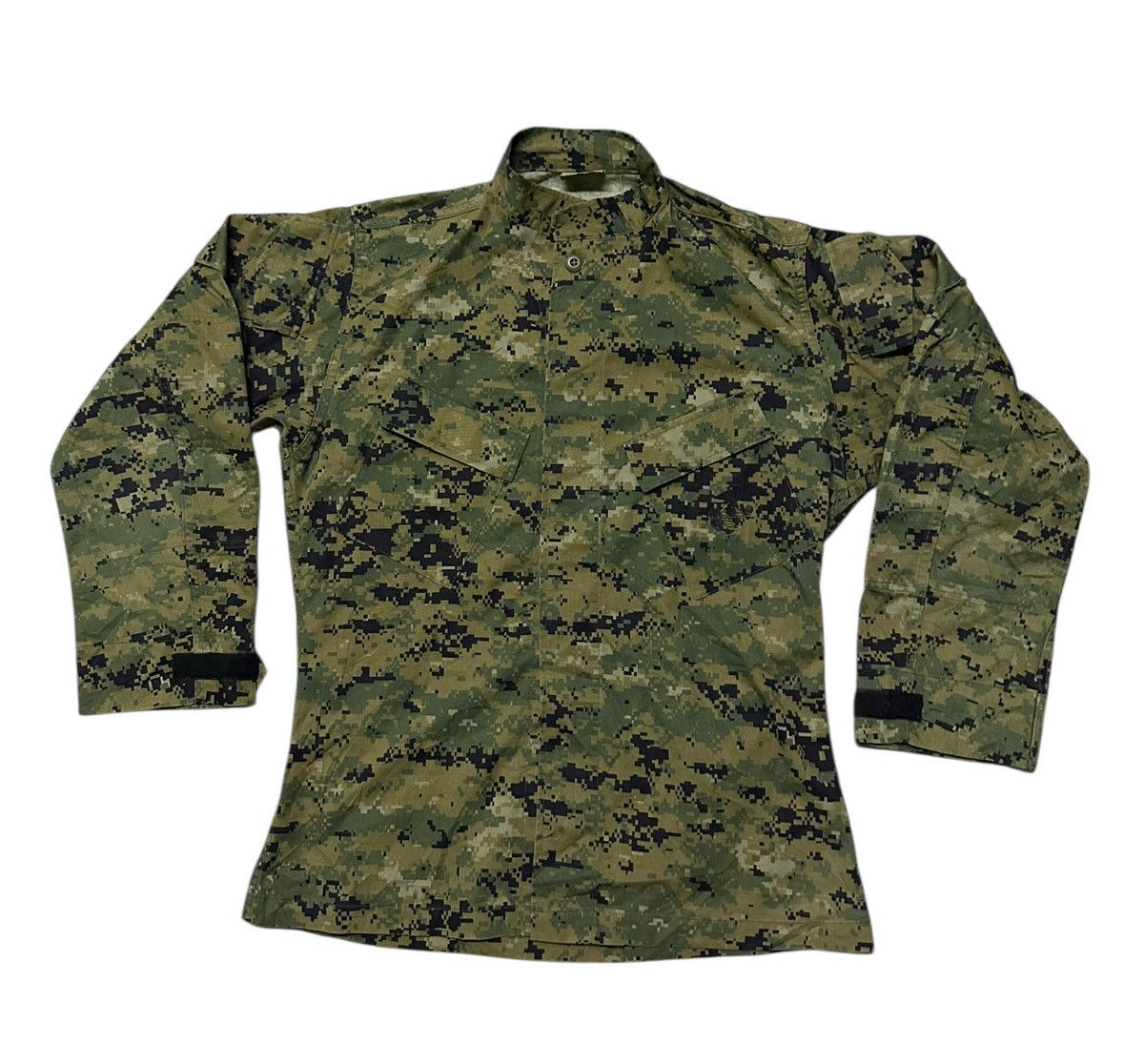 Vintage Vintage USMC woodland camo slang pocket button shirts jacket Size US M / EU 48-50 / 2 - 8 Thumbnail