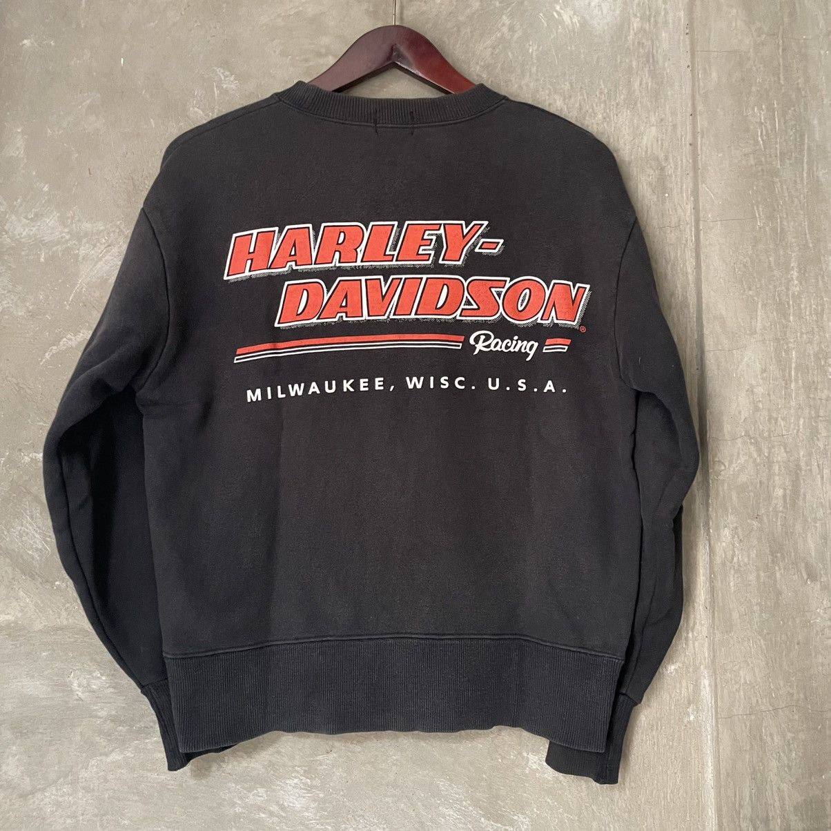 Harley Davidson × Vintage Vintage Y2K Harley Davidson Racing Sweatshirt Black Size US M / EU 48-50 / 2 - 8 Thumbnail