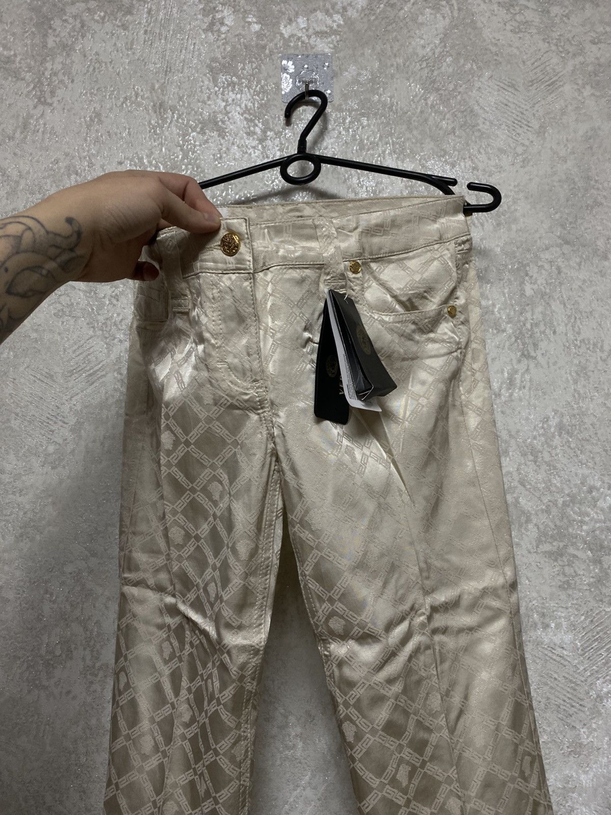 Versace Versace vintage Designer Monogram Bell Bottom Pants Size 29" - 2 Thumbnail