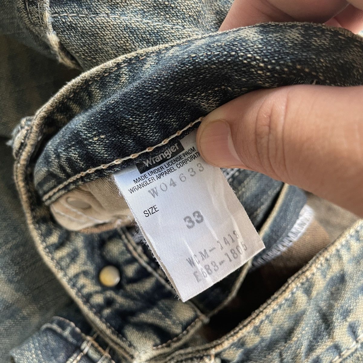 Wrangler W33x32💥 Vintage Wrangler Faded Distressed Denim Jeans Pants Size US 33 - 8 Thumbnail