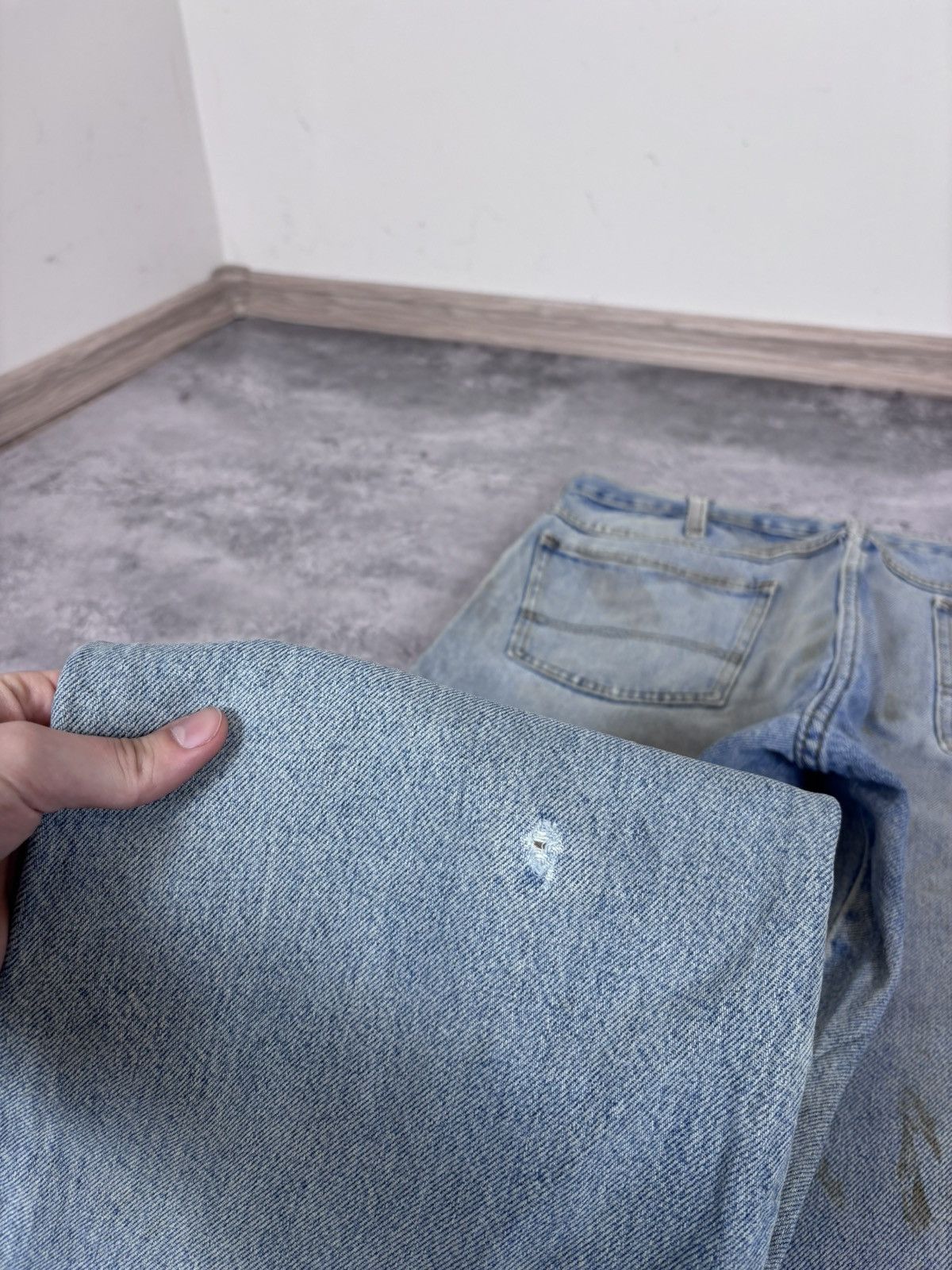 Dickies Dickies Men’s Denim Jeans Faded Light Blue Distressed Size US 38 / EU 54 - 4 Thumbnail