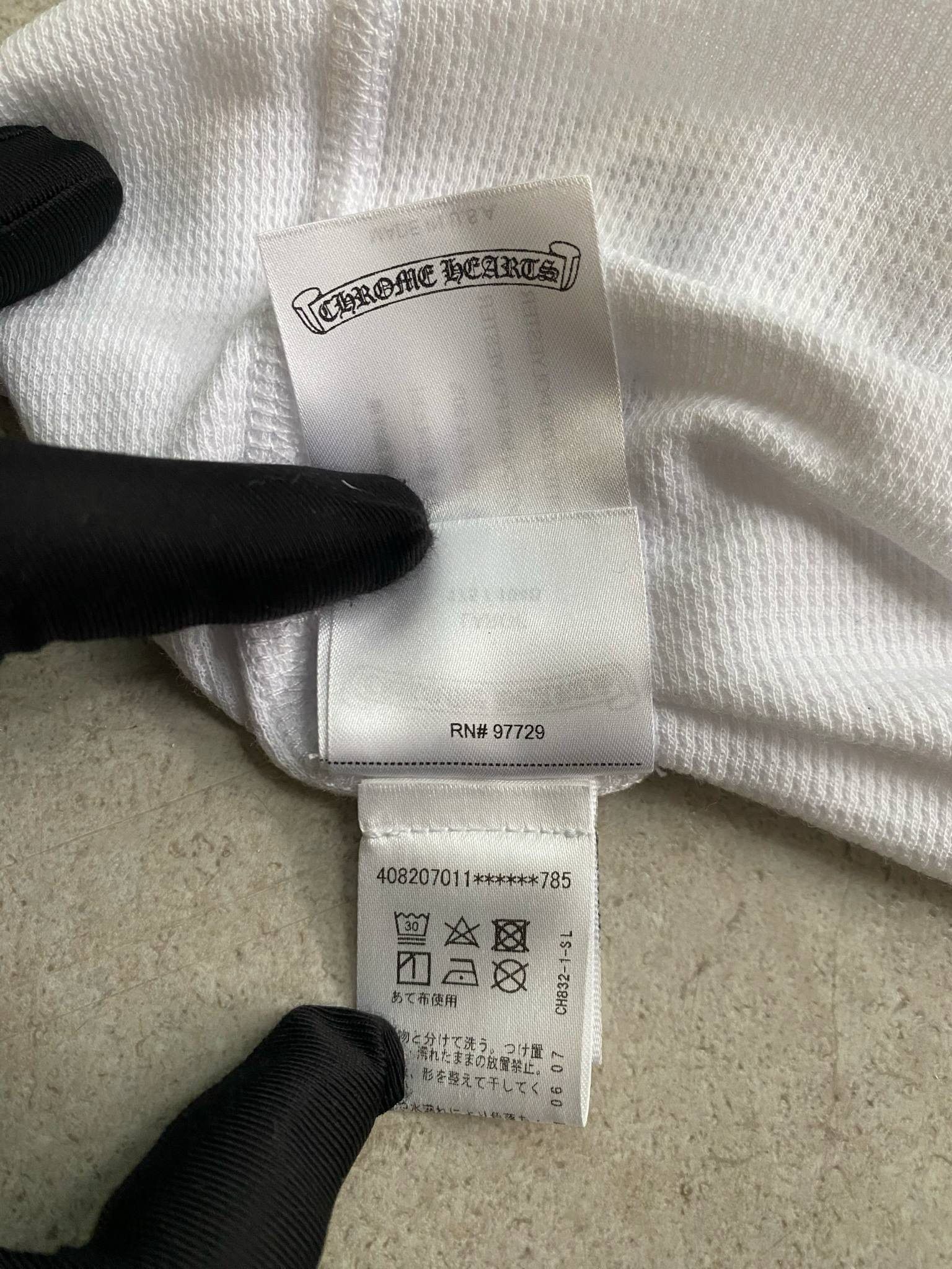 Chrome Hearts Chrome Hearts Dagger Thermal long t-shirt white Size L / US 10 / IT 46 - 7 Thumbnail