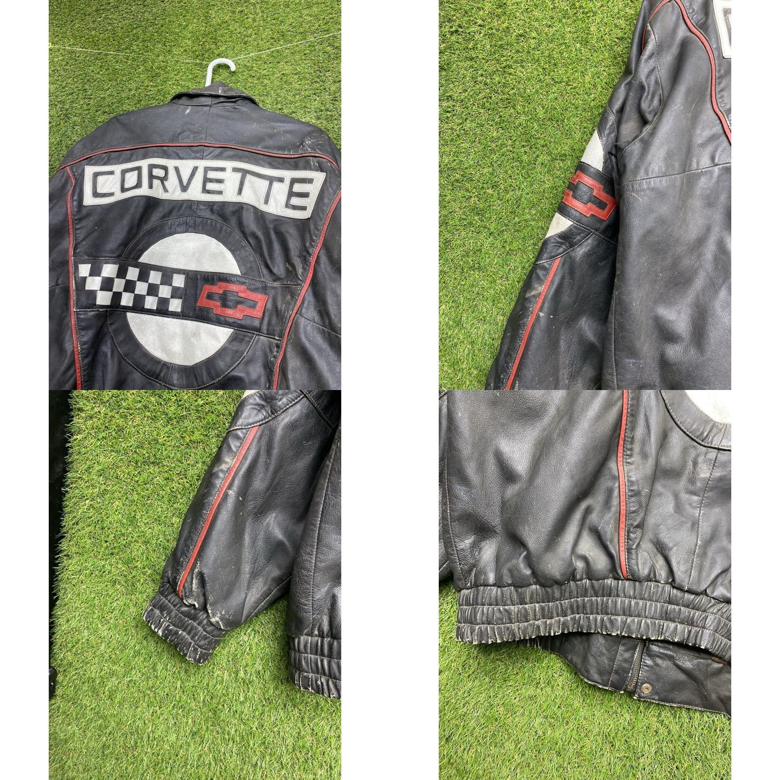 Vintage VINTAGE Red Dog Leathers Corvette Leather Jacket Mens XL Black 90s Riding Bomber Jacket Size US XL / EU 56 / 4 - 10 Thumbnail