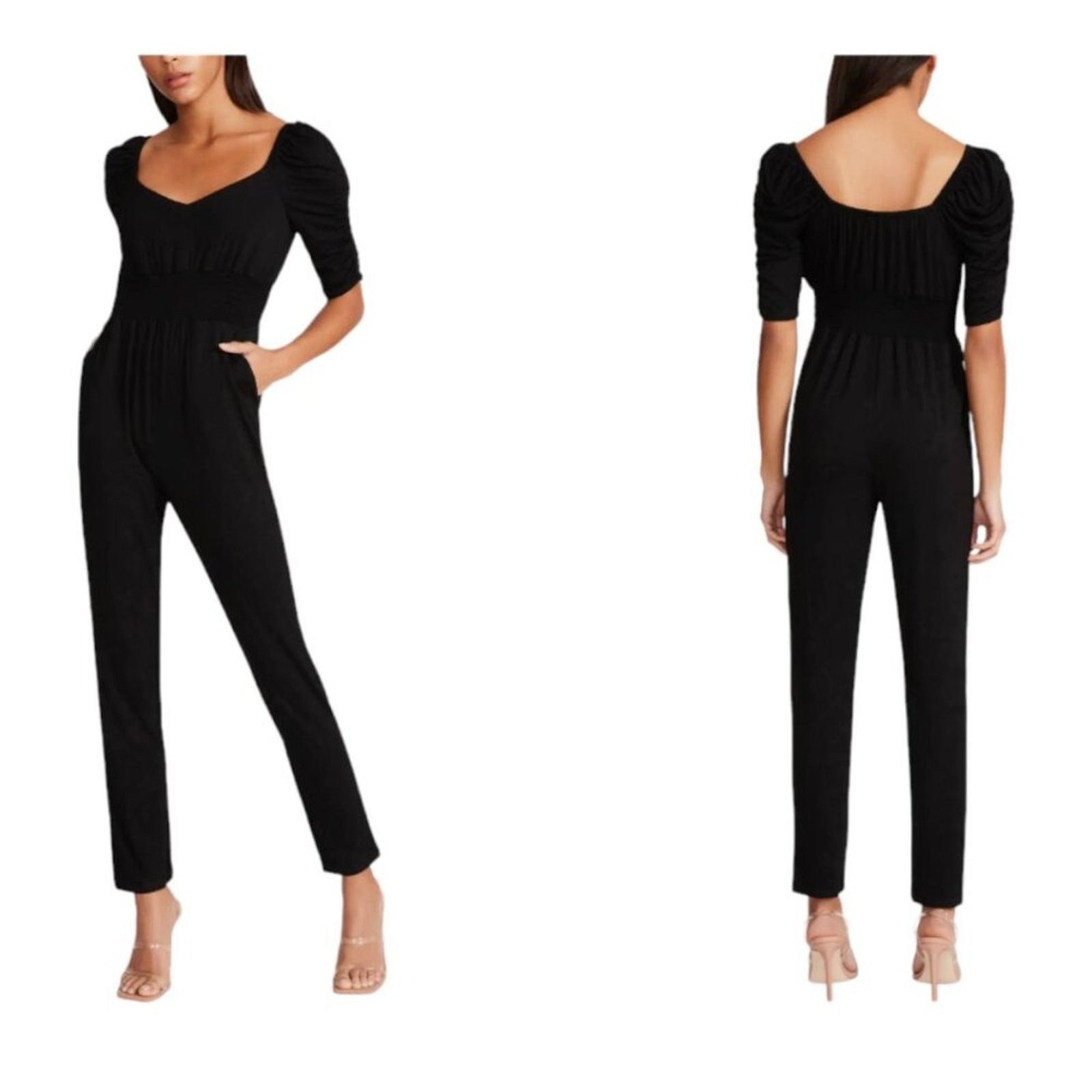 BB Dakota BB Dakota Good 4 U Jumpsuit Black Size Small NWOT $79 MSRP Size 27" / US 4 / IT 40 - 1 Thumbnail