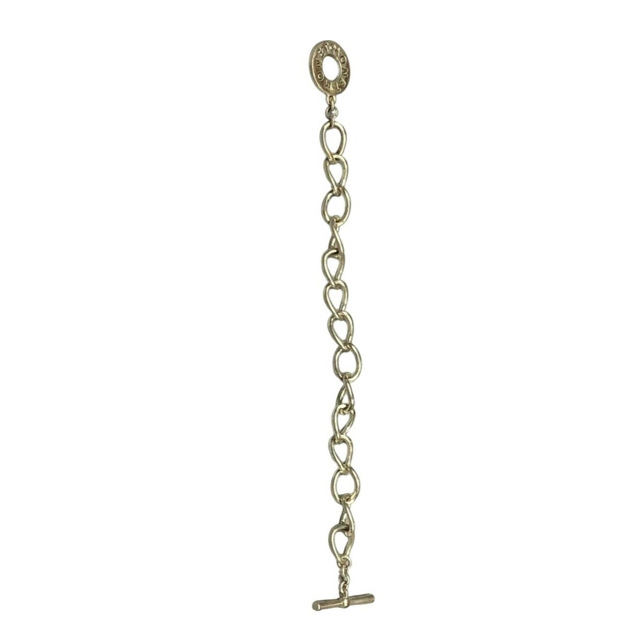 Monet Vintage Monet Silver-Tone Chain Link Bracelet With Toggle Cl Size ONE SIZE - 4 Thumbnail